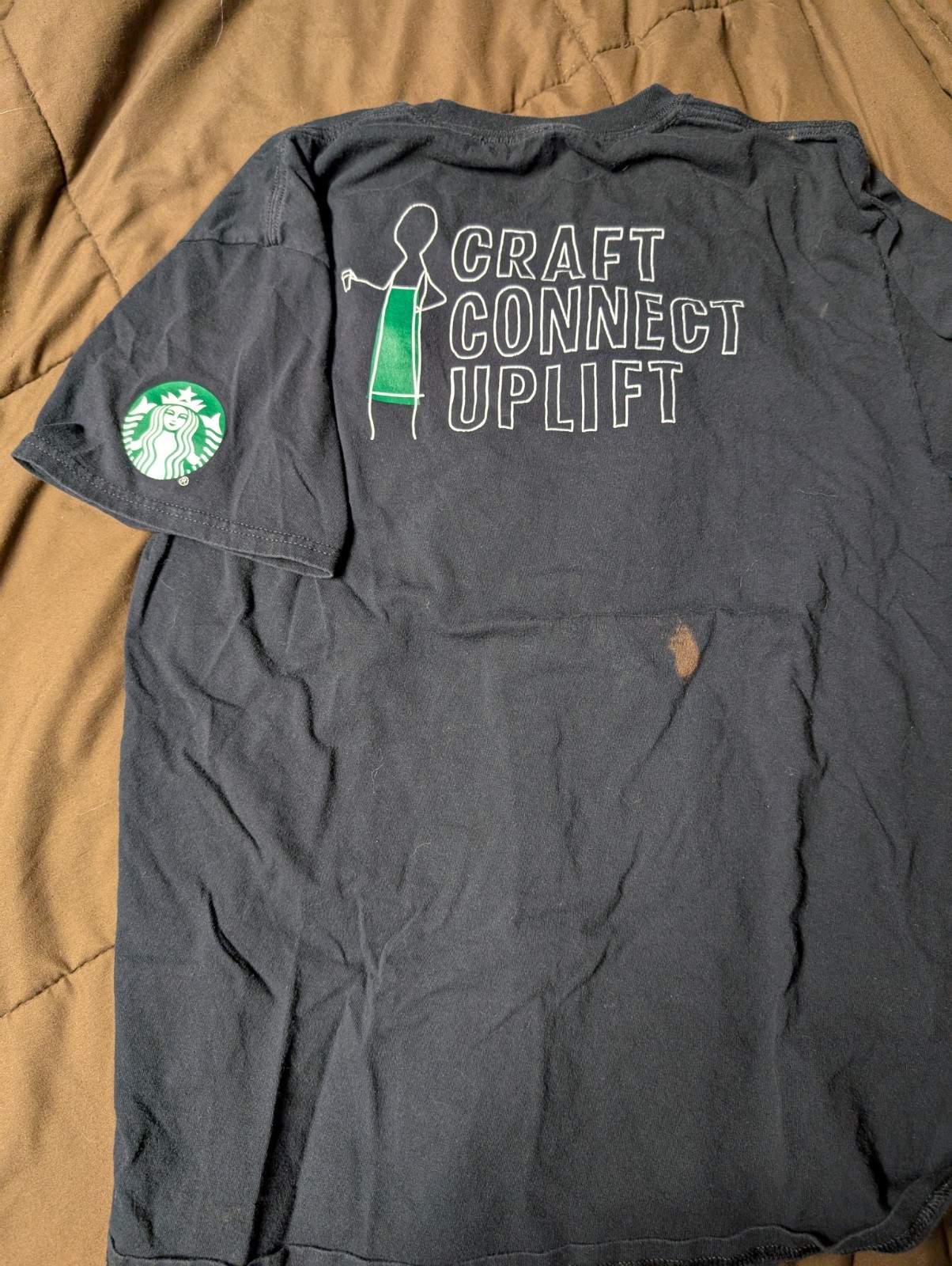 Women’s Starbucks Logo Craft Connect Uplift Black Employee T-Shirt – Small