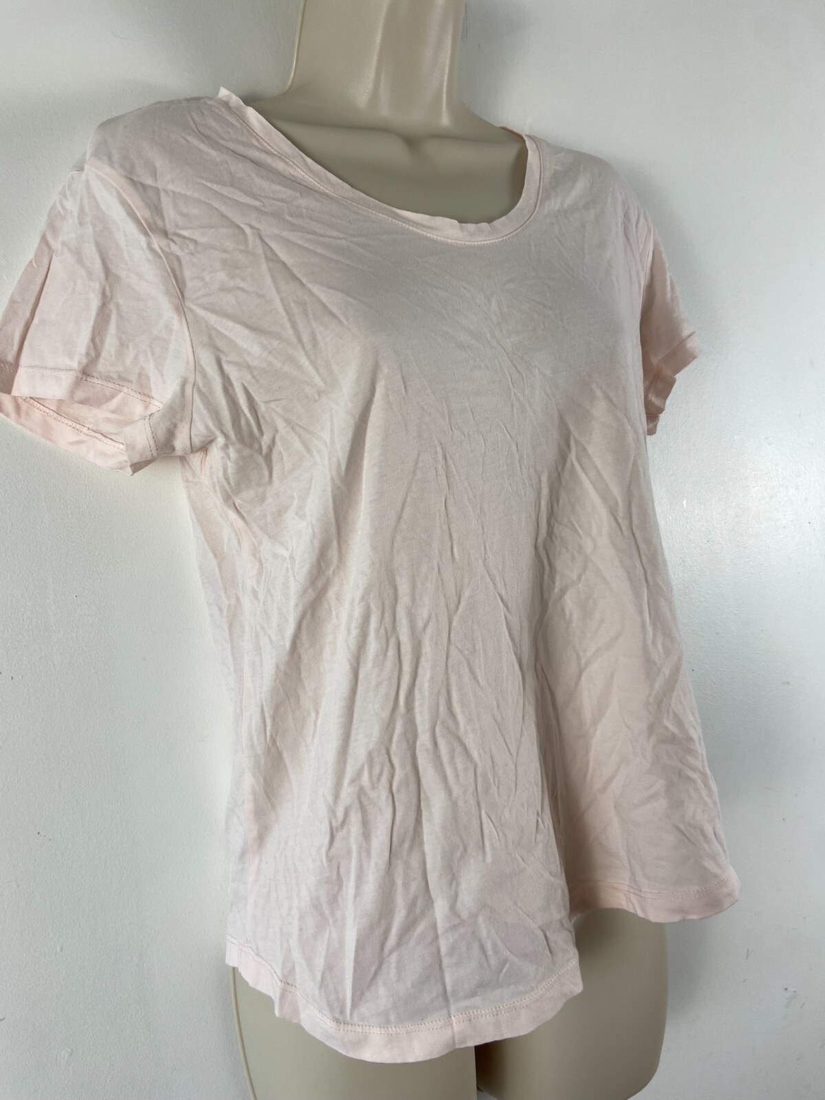 H&M Basic size Small white cotton round neck short sleeve top