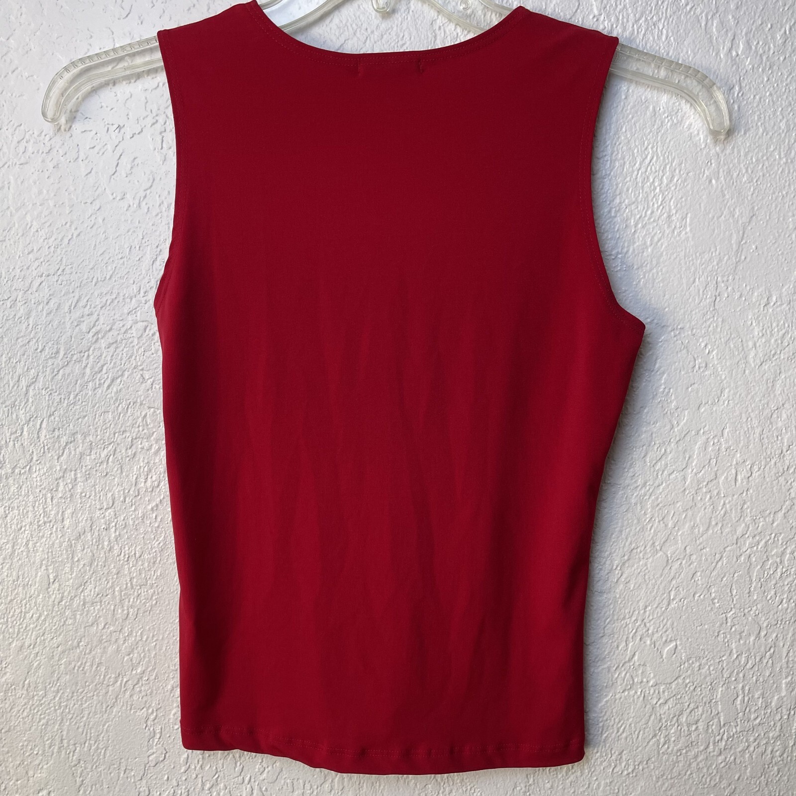 Hiatus Women Y2K V-Neck Baby Doll Tank Top Red Size L Casual Minimalist Resort