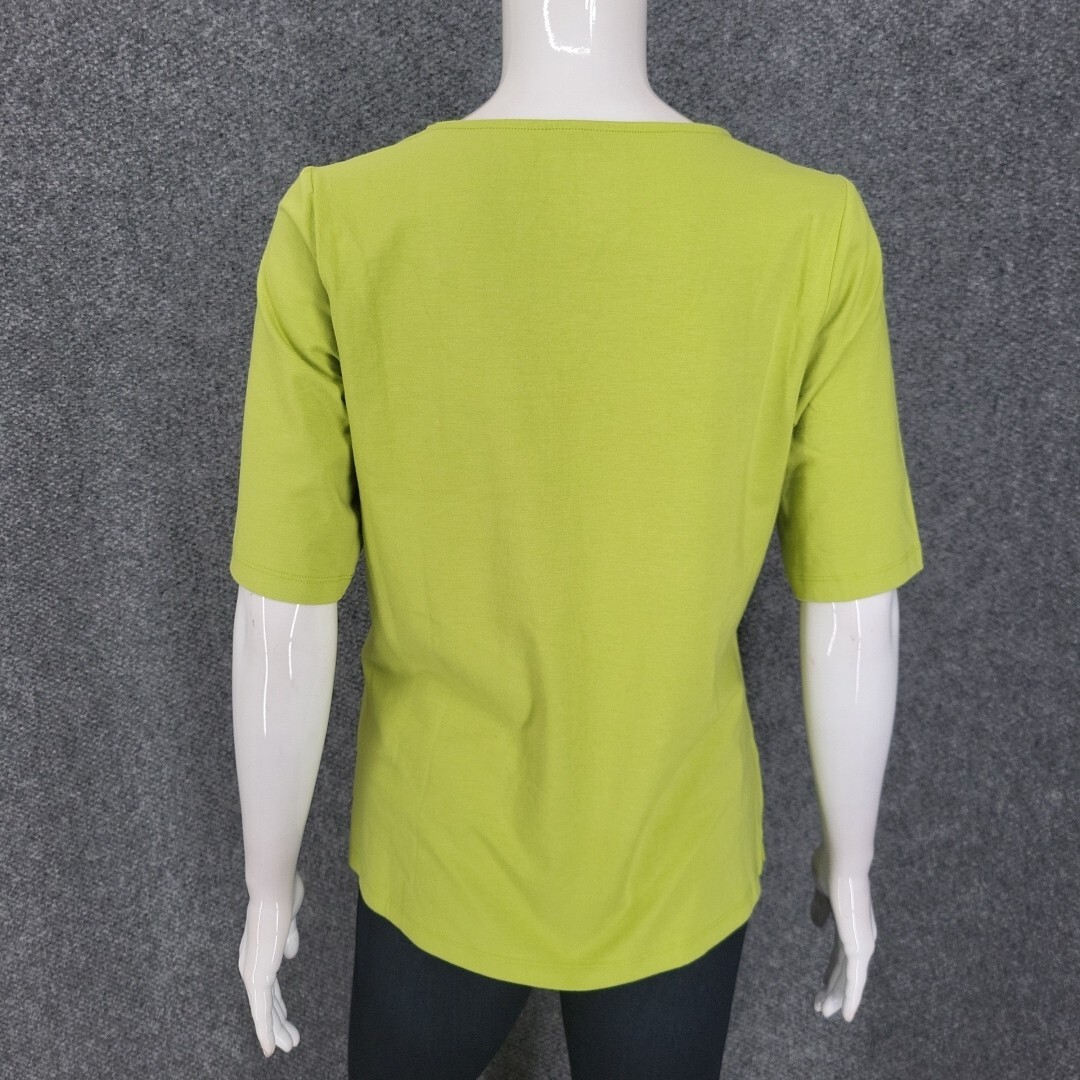 Joan Rivers Wardrobe Builders Square Neck Top X-Small Sz Citron Modern Tee Shirt