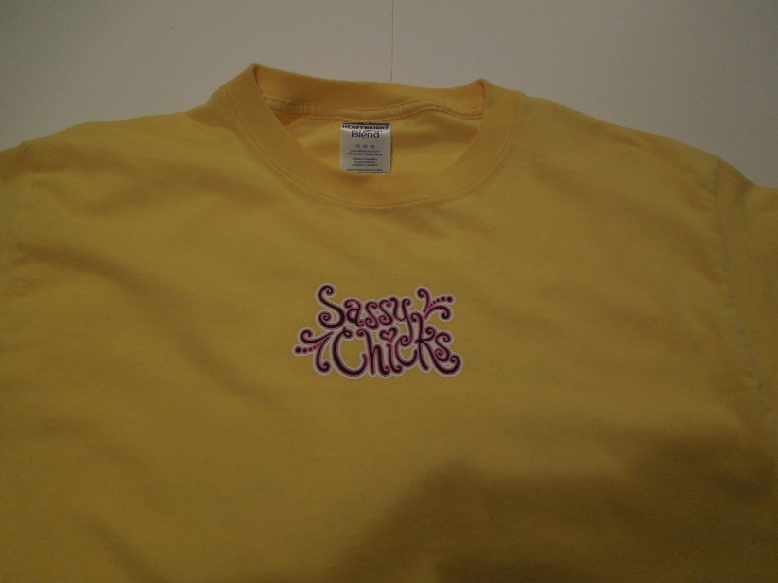 Jerzees Womens Size Medium Sassy Girl Yellow T-Shirt