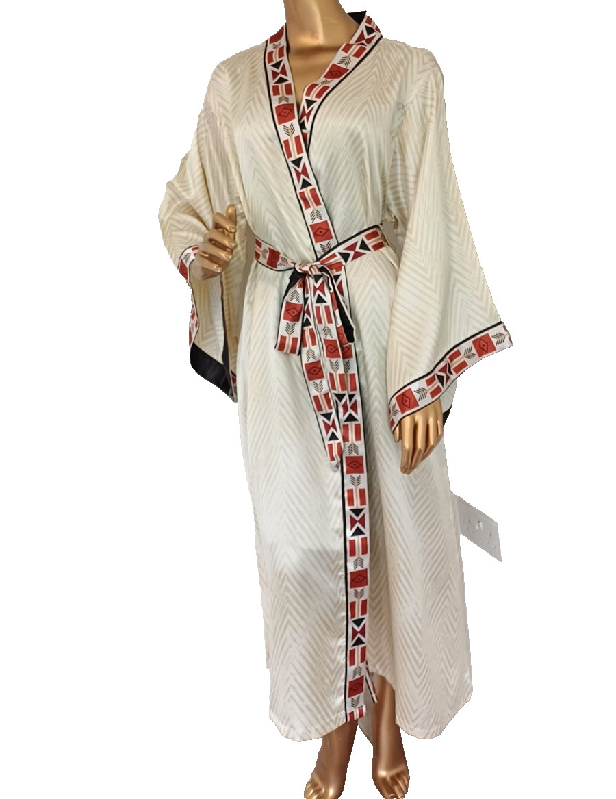 Ladies Long night gown Lightweight Japanese Kimono Soft Satin Sleepwear one size