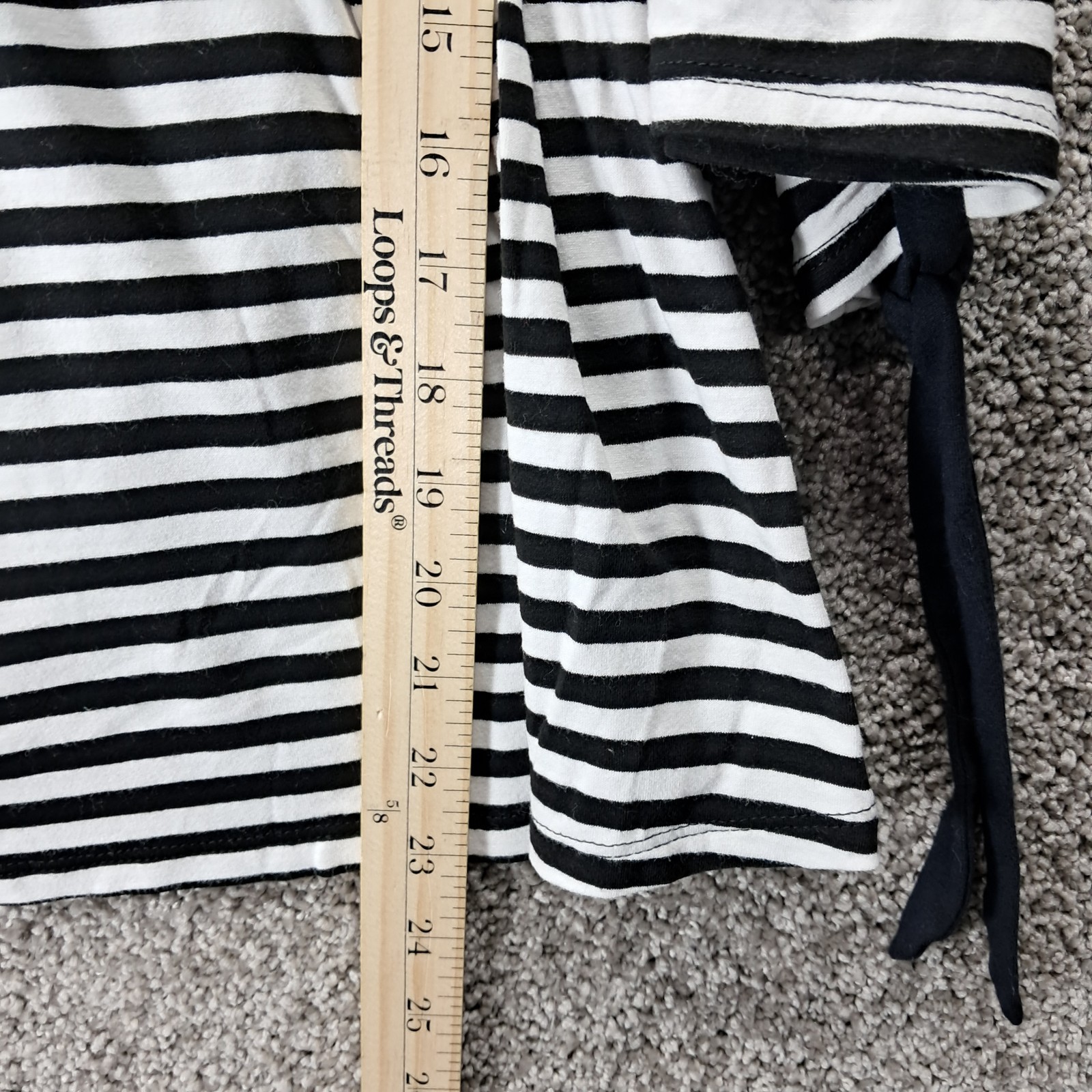 Vintage Inside Out Womens Shirt Striped Pattern White Medium