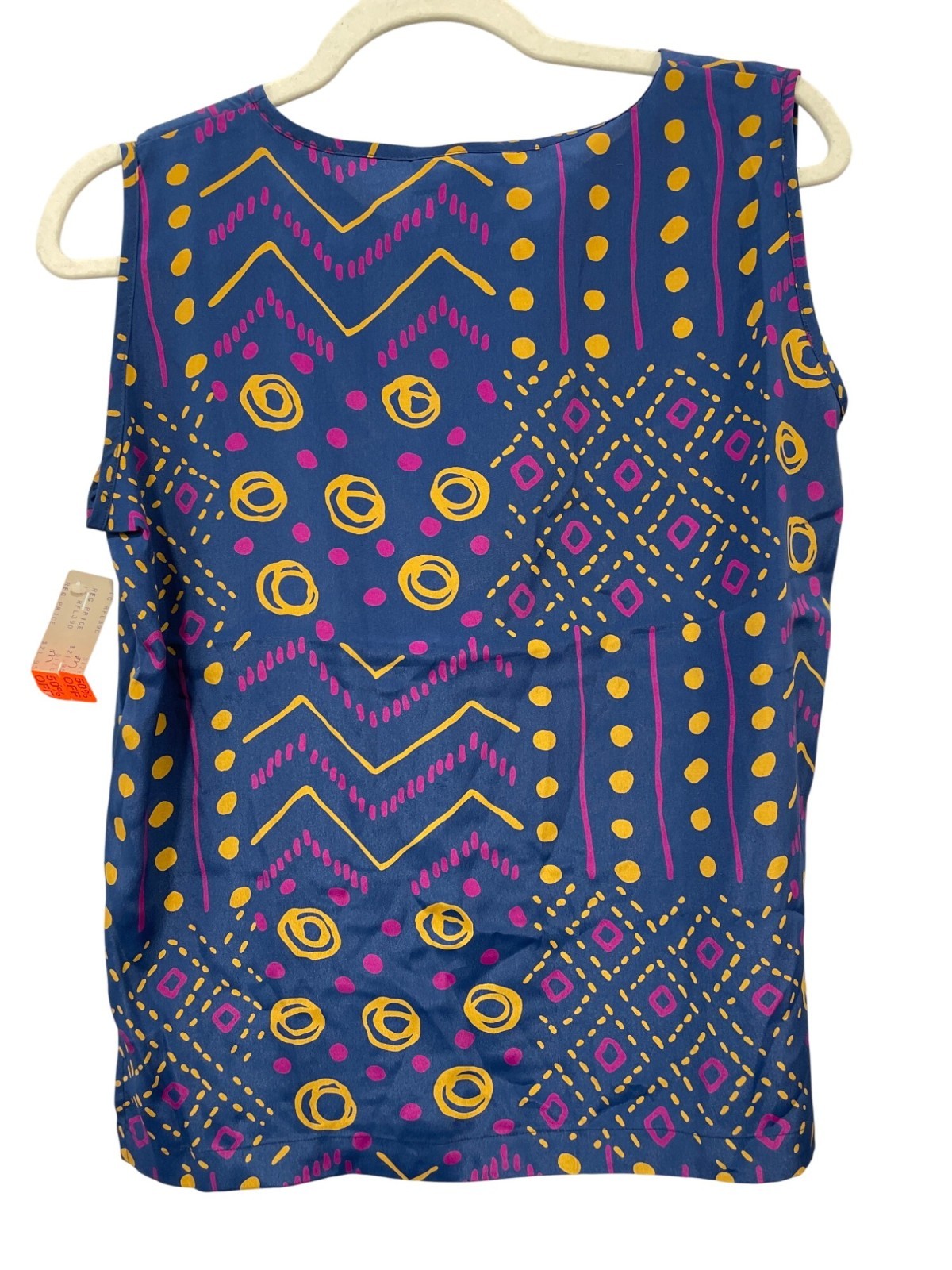 Vintage 90s Lord Isaacs Geometric Print Tank Top Size Medium Retro Deadstock NEW