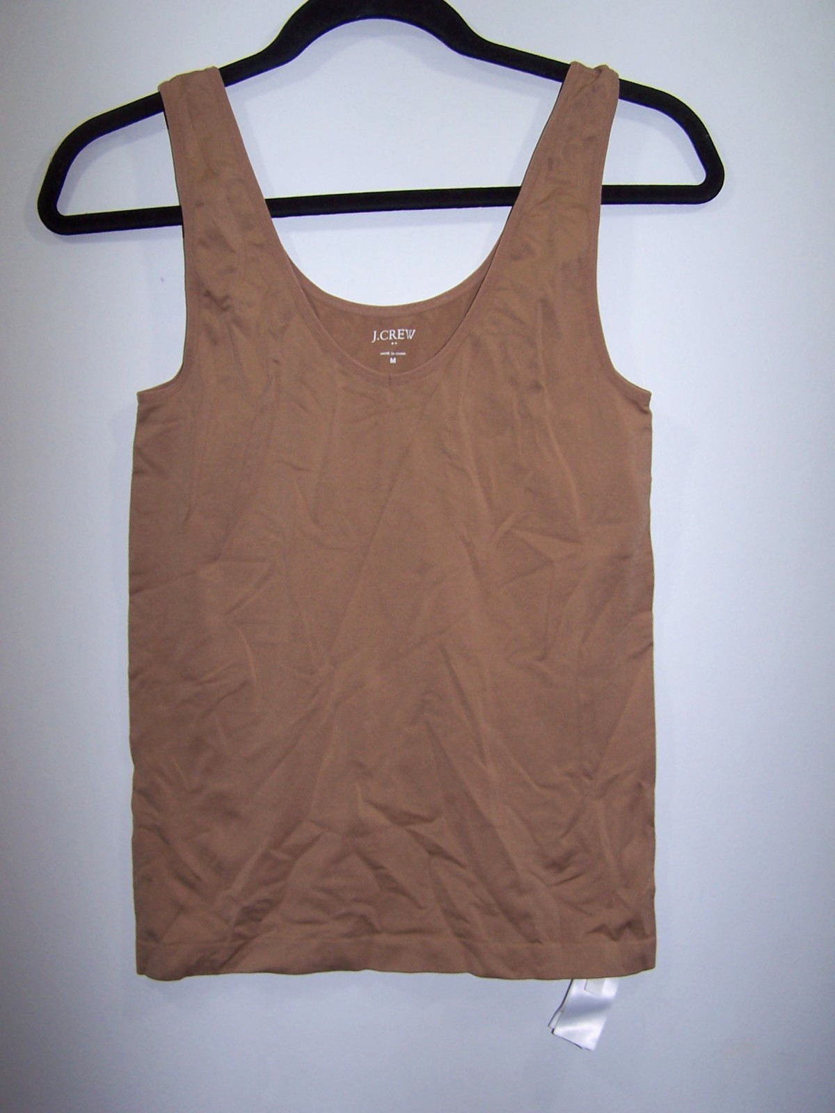 J. Crew Tan V-Neck Seamless Stretch Tank Top Size M