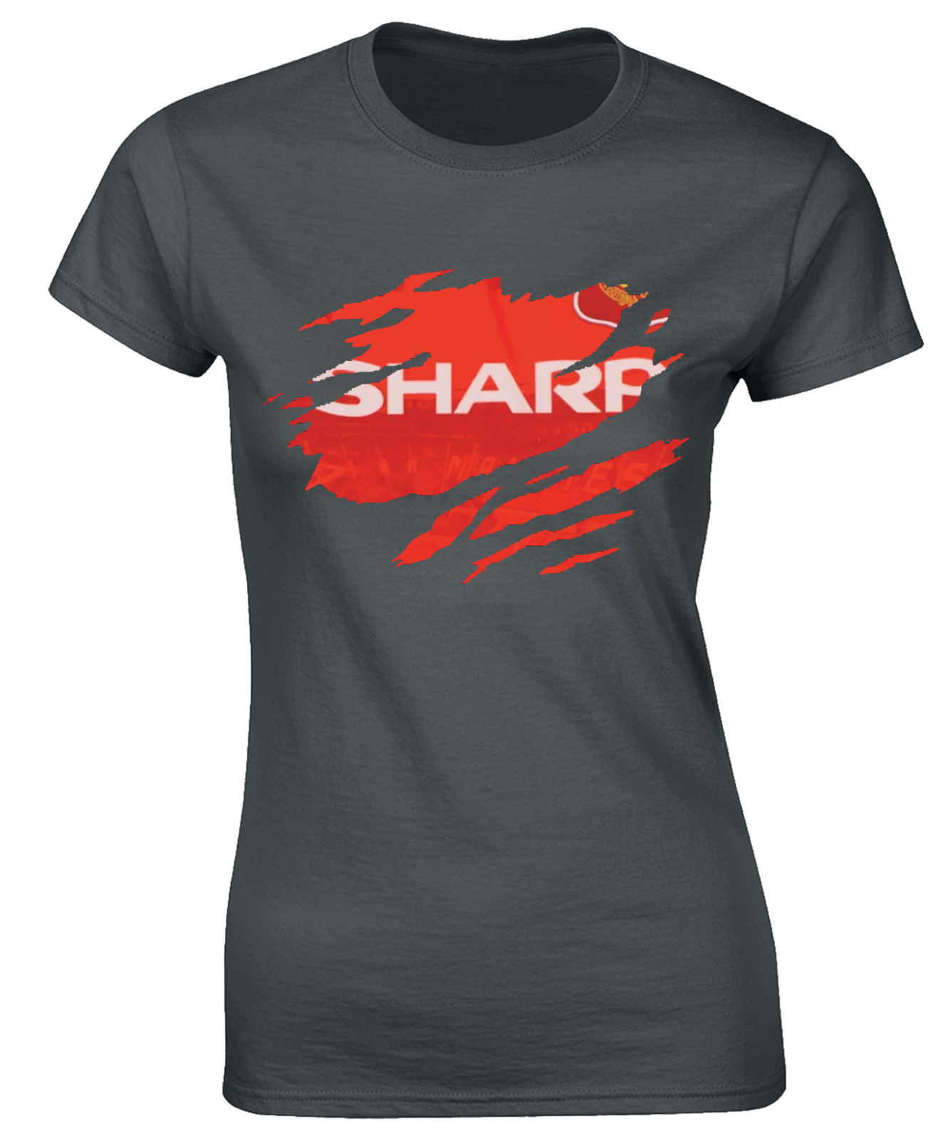 RETRO FOOTBALL KIT 18 LADIES T SHIRT MANCHESTER CLASSIC RETRO 90’S UNITED FAN