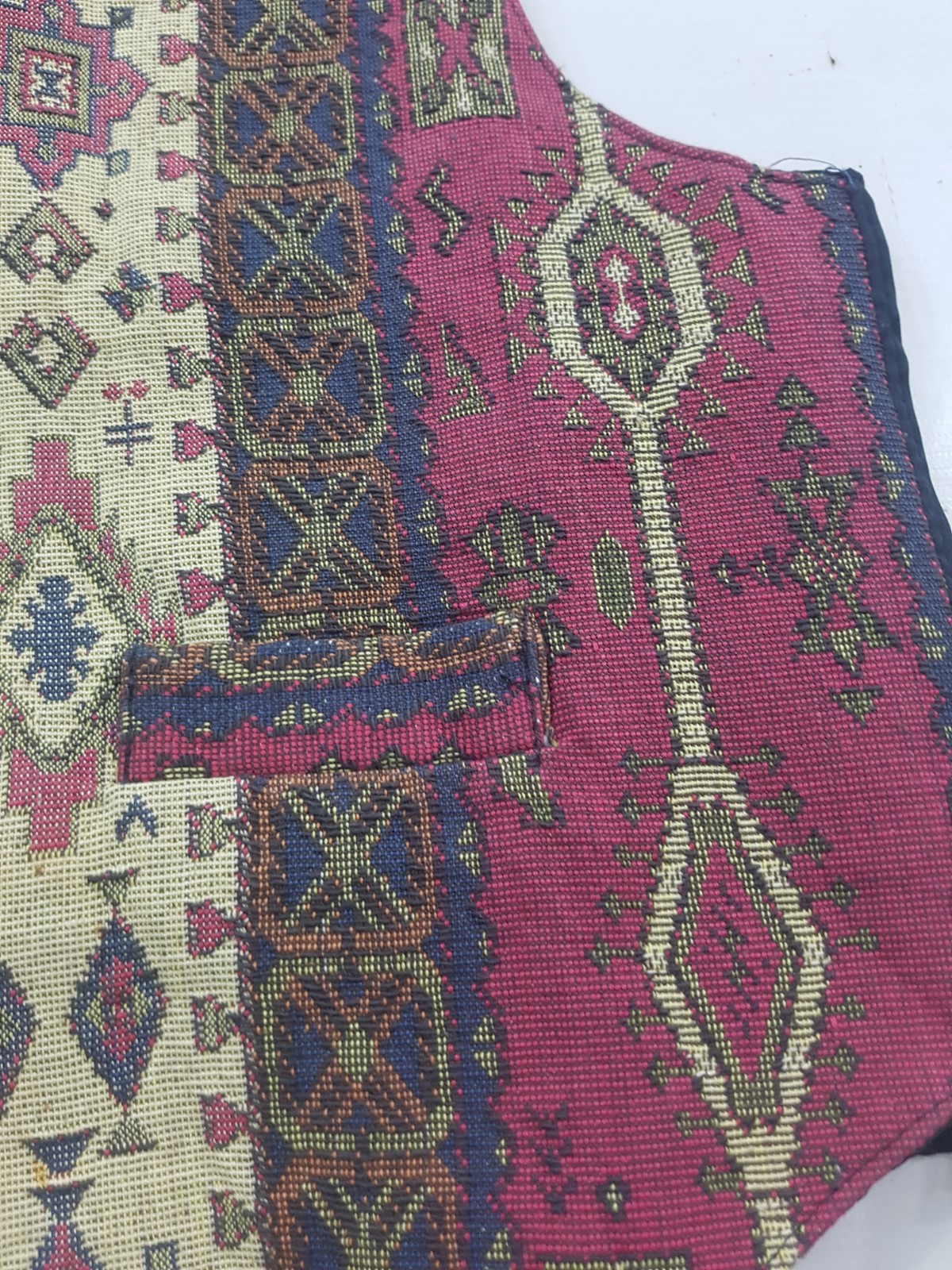 Vintage Hand Embroidered Beautiful Traditional Multicolor Aztec Vest 52×51 cm