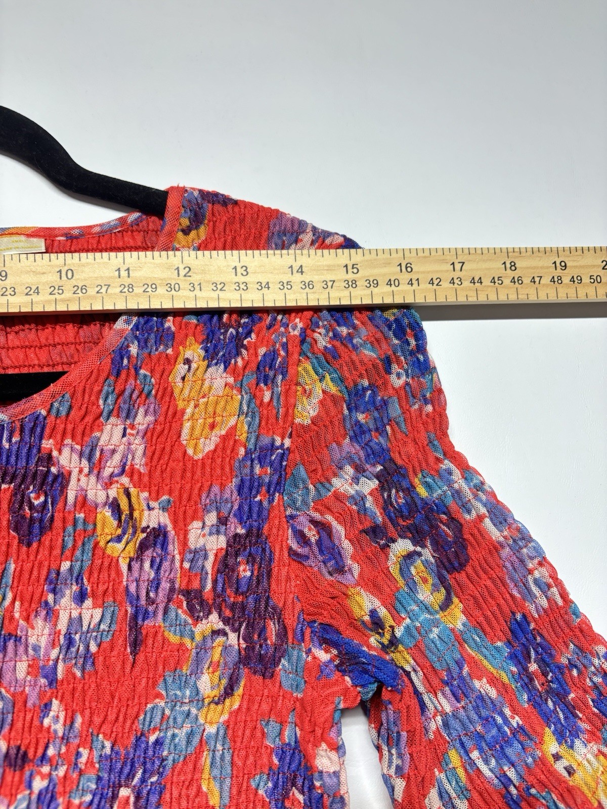 Maeve Anthropologie Ashto Smocked Floral Peplum Flutter Sleeve Top Blouse S