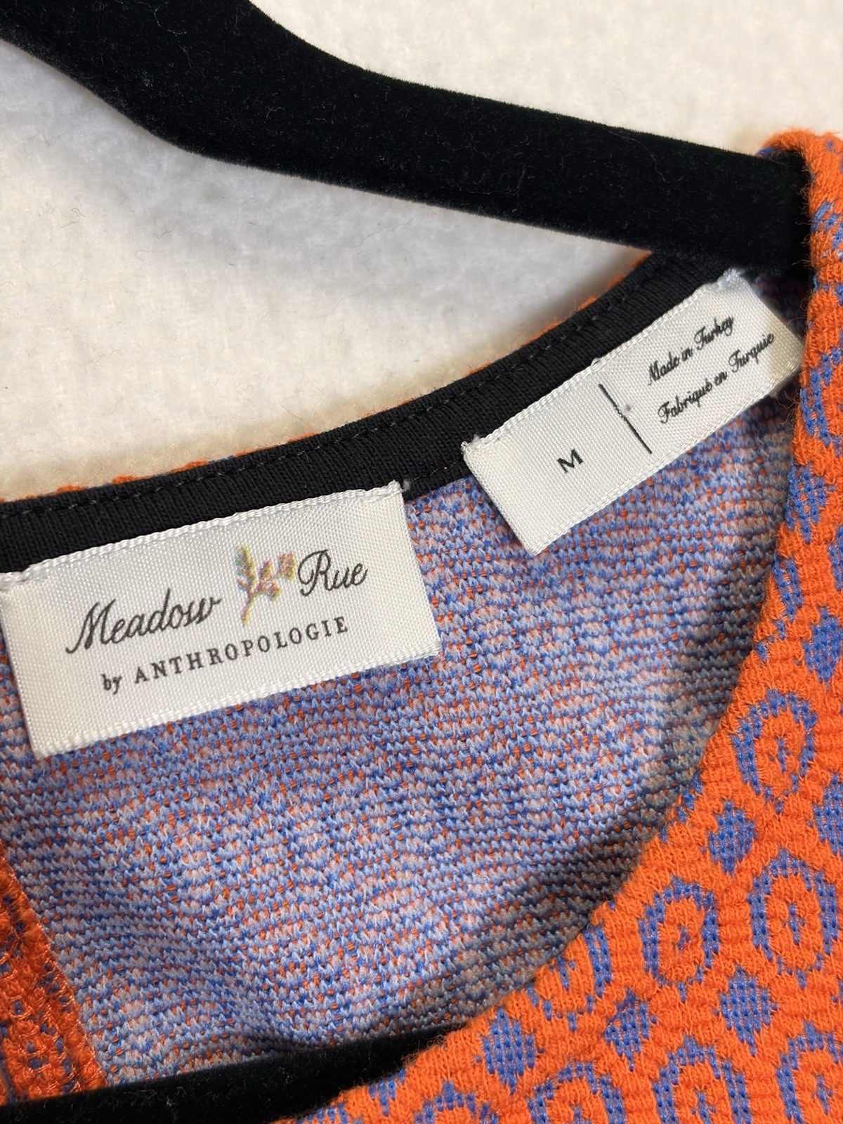 Meadow Rue by Anthropologie Poppy Jacquard Tank Top Grey Orange Floral Sz M
