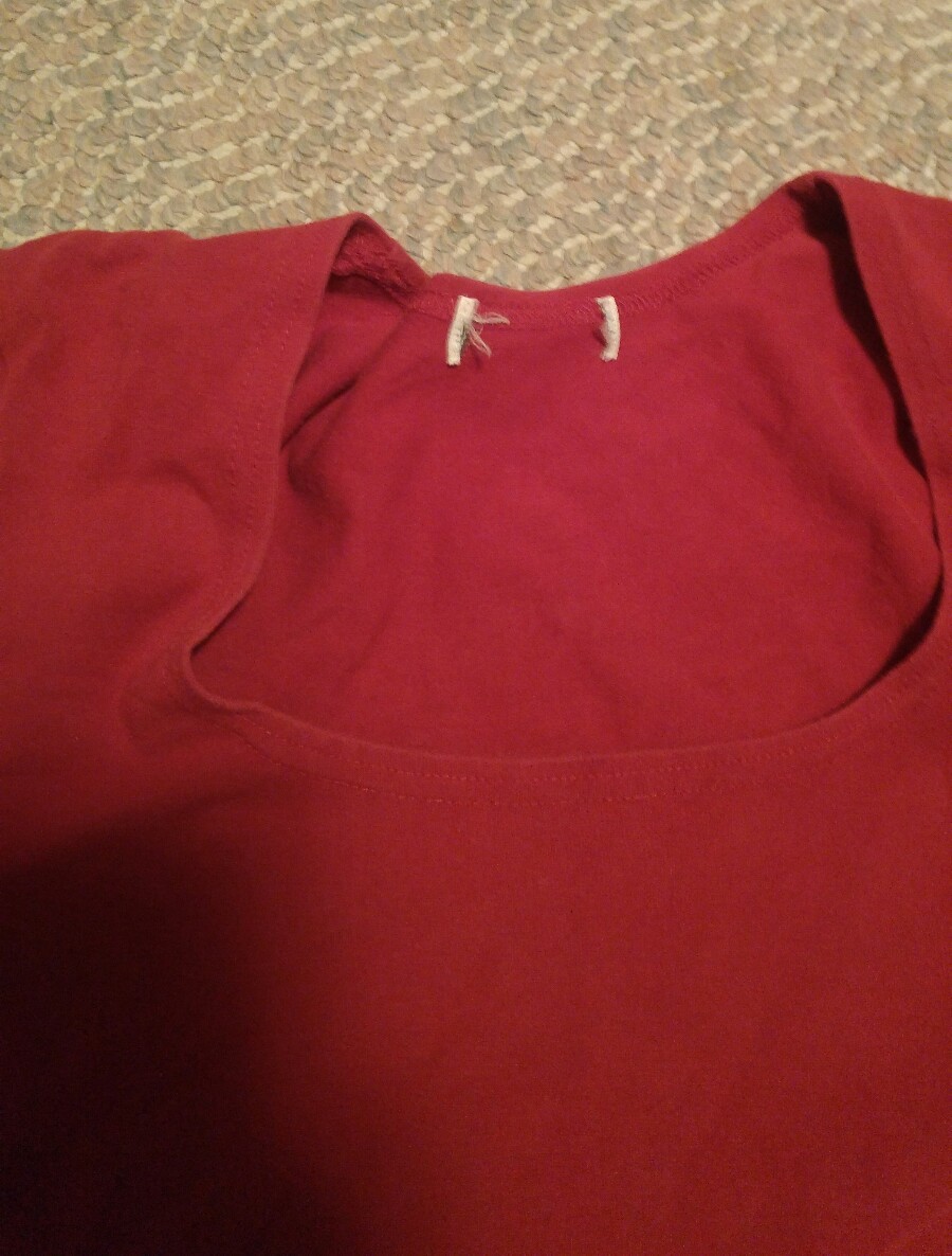 015 Women’s Eddie Bauer Red Top Stretchy 92% Cotton 8% Spandex