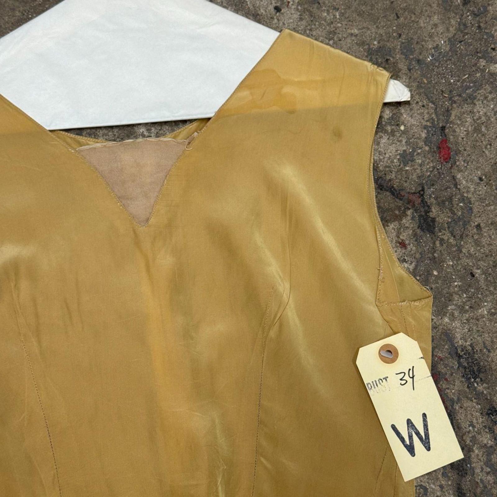 Gold Silk 20s 30s Style Bodice Vintage Film Costume