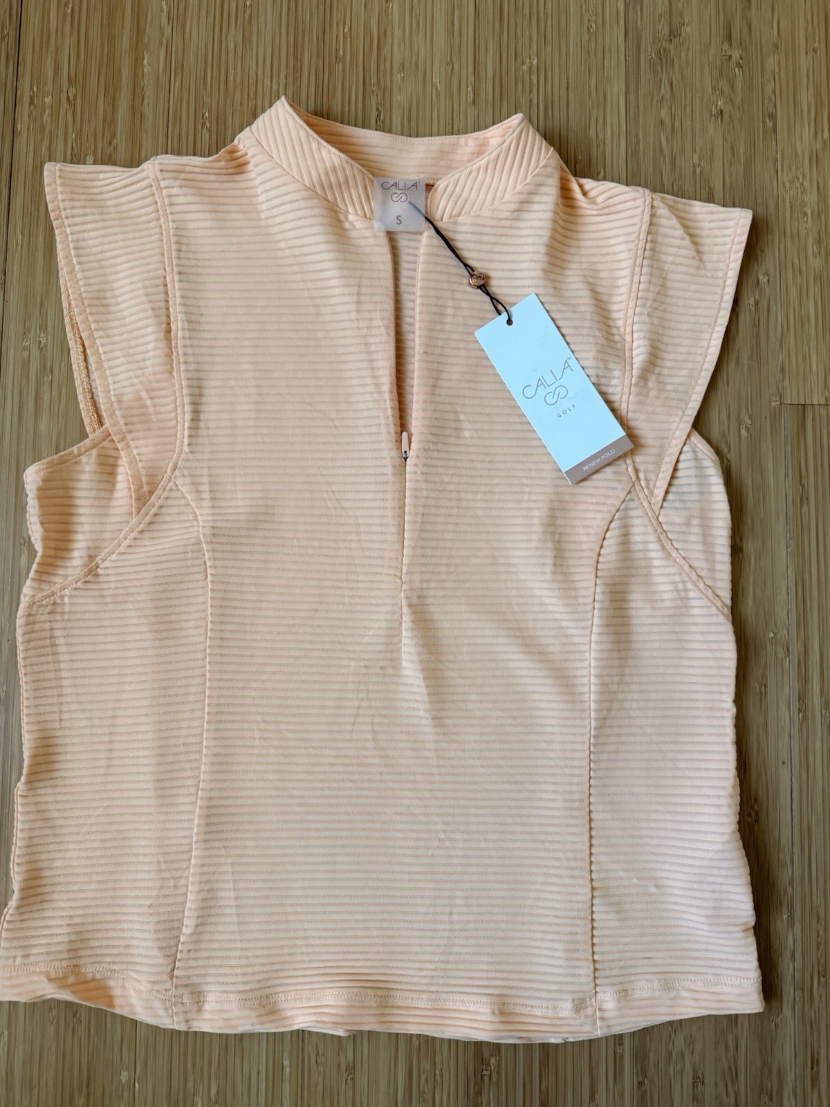 CALIA Golf Ribbed Quarter-Zip Tank size small