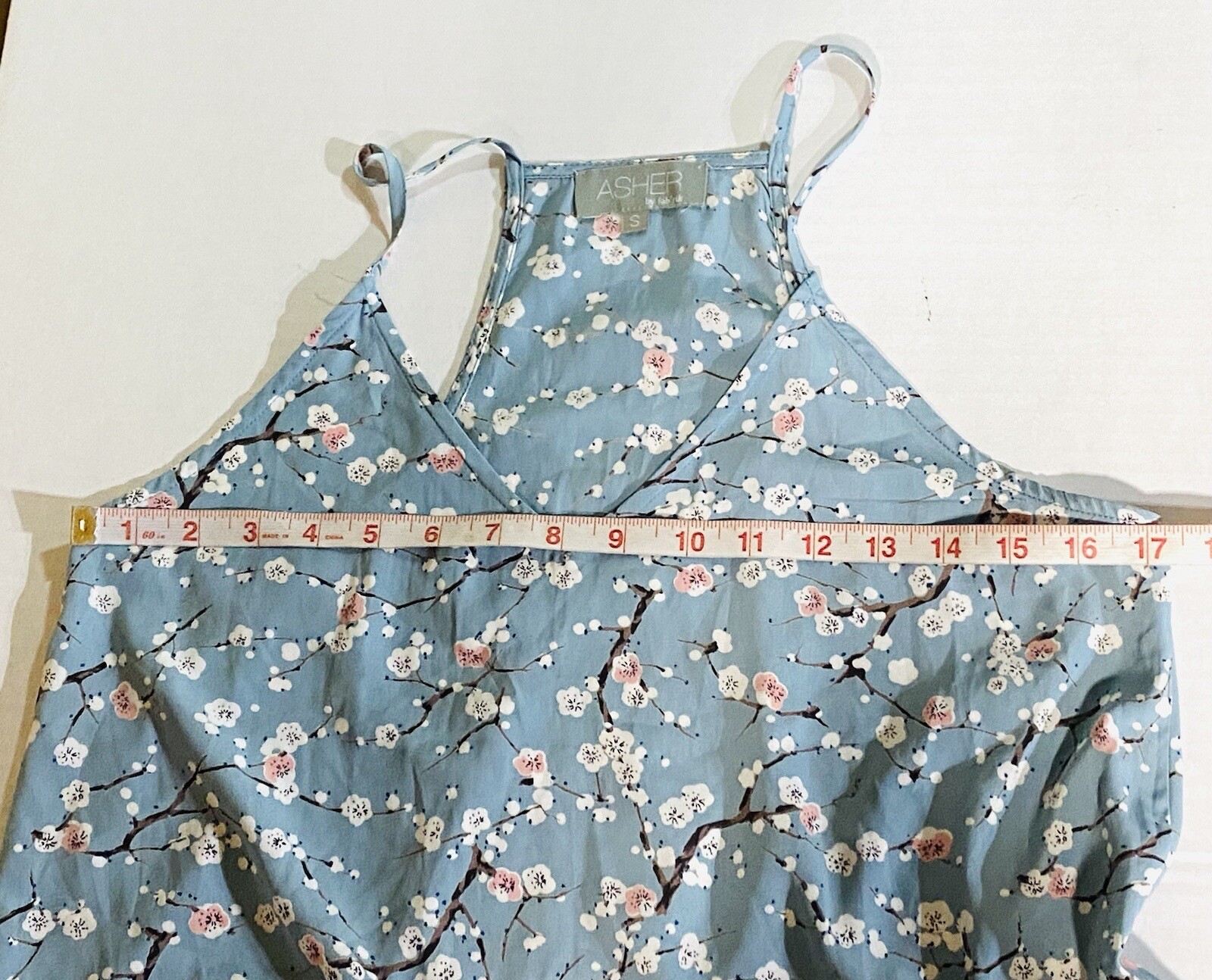 ASHER by Fab’rik Size Small Floral Tunic Sleeveless bottom Ruffle Women EUC