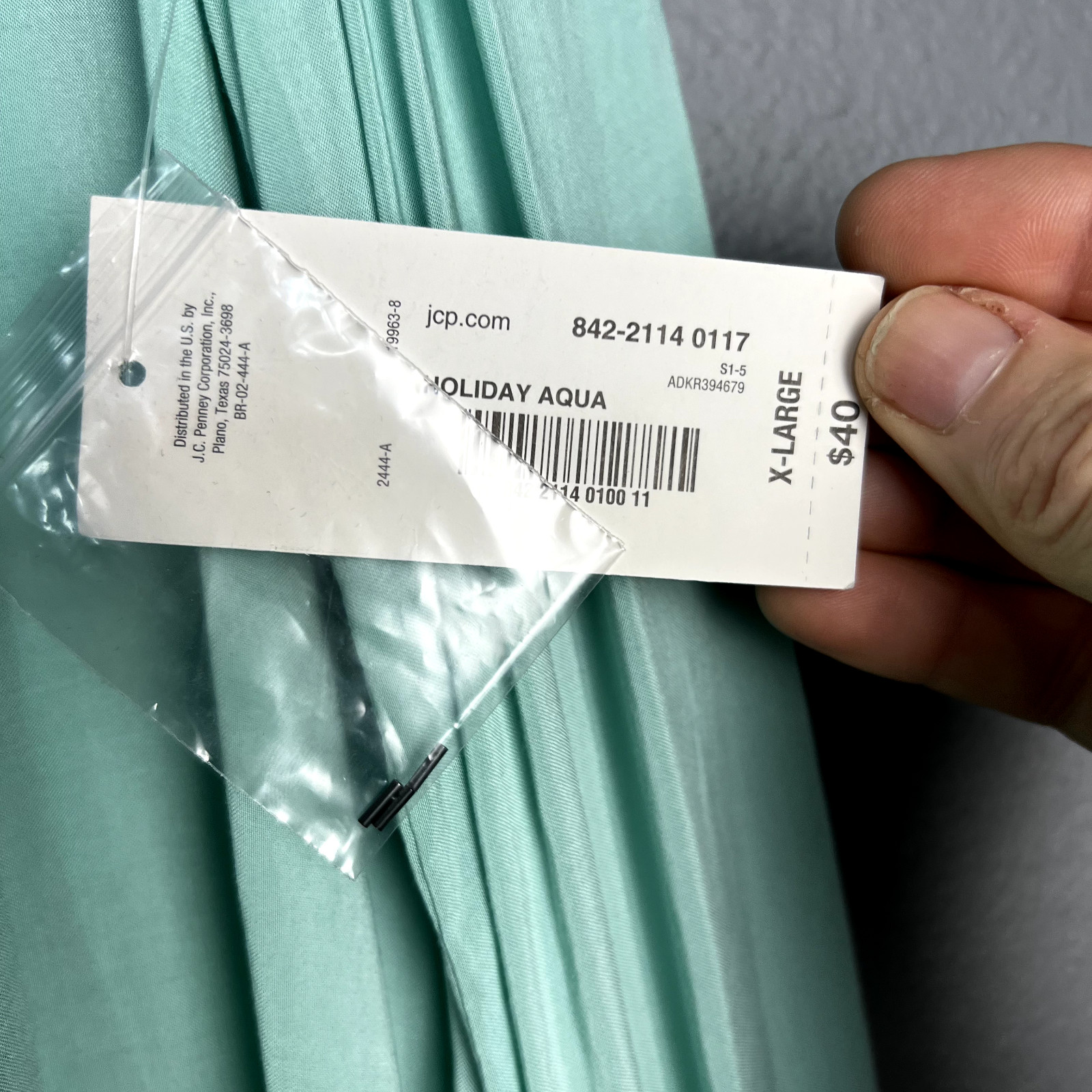 NWT a.n.a. Womens Size XL Holiday Aqua Blouse Office Wear Satin Beaded Accents