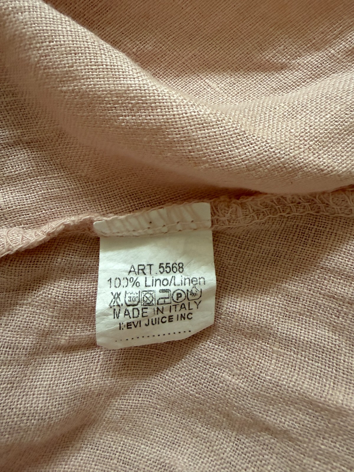 DEVITALIA Linen Ruffle Top Tunic, One Size, Pink