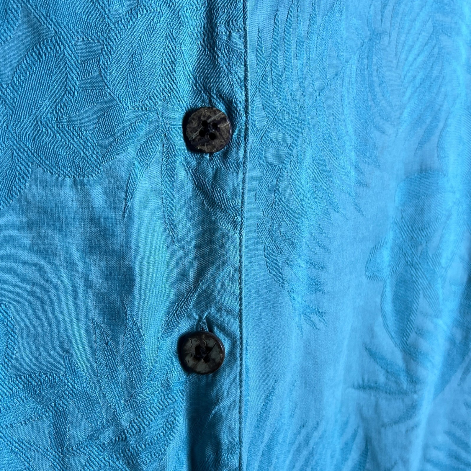 Vintage 90s Classic Elements Silk Rayon Shirt Women’s M Coastal Grandmother