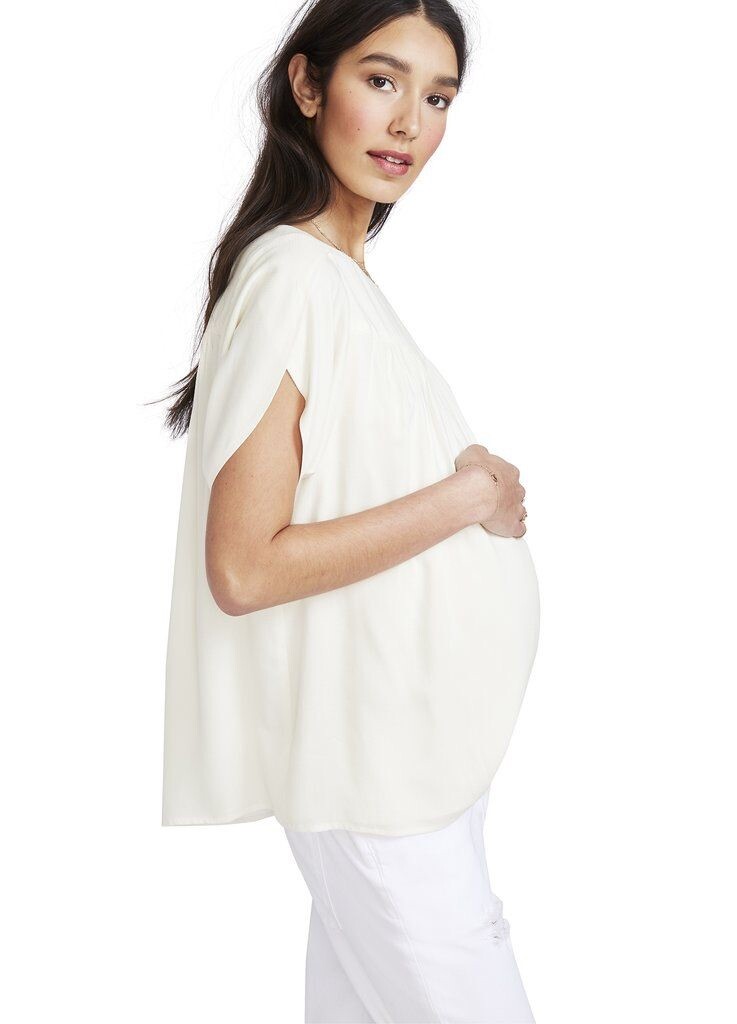 Hatch Maternity Women’s THE TULIP BLOUSE Ivory Size 0 (XS/0-2) NEW