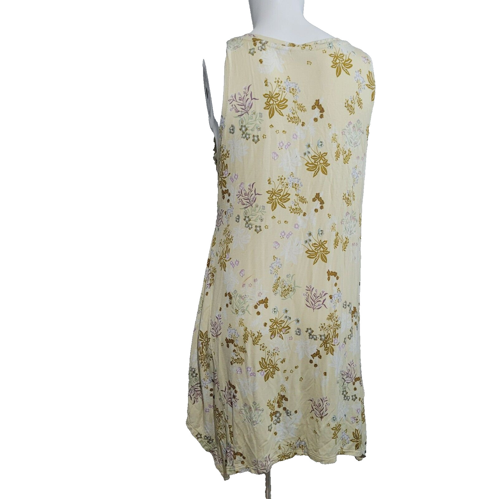 LOGO Lori Goldstein Small Tunic Top Women flower scoop stretch