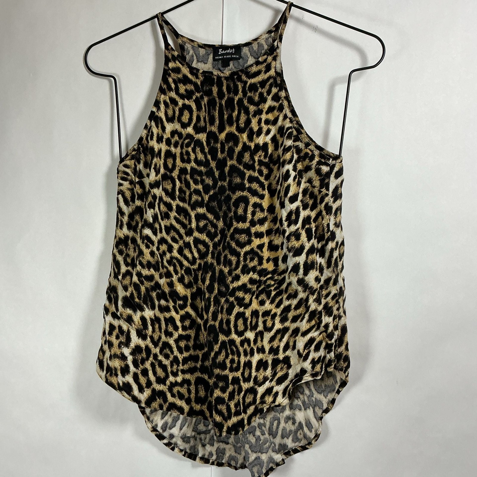 Bardot Women’s Leopard Print Sleeveless Halter Top