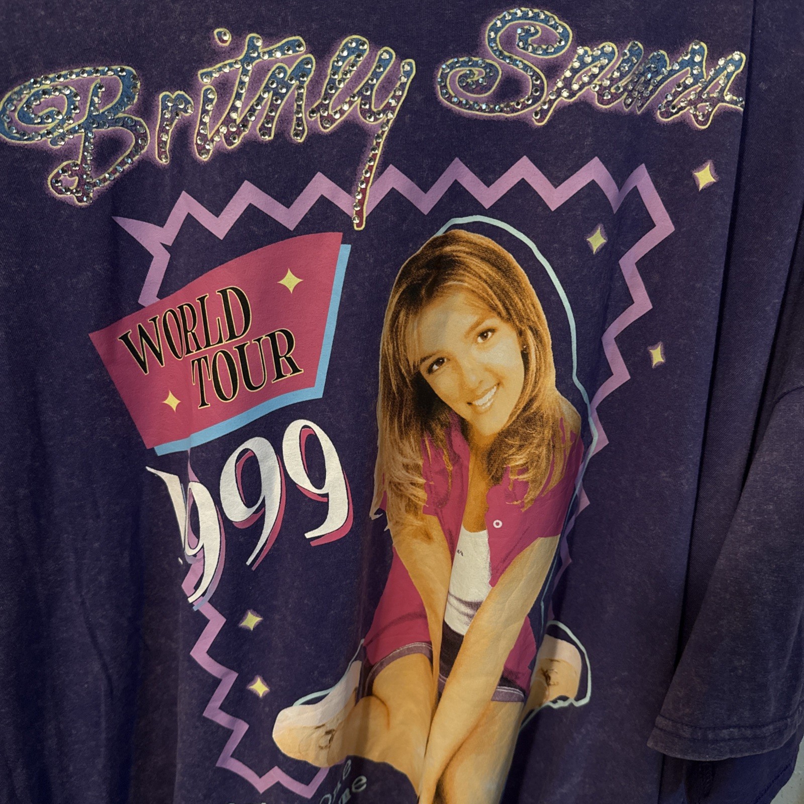 Free Britney Spears Baby One More Time Tour Purple Medium Concert T-shirt Music