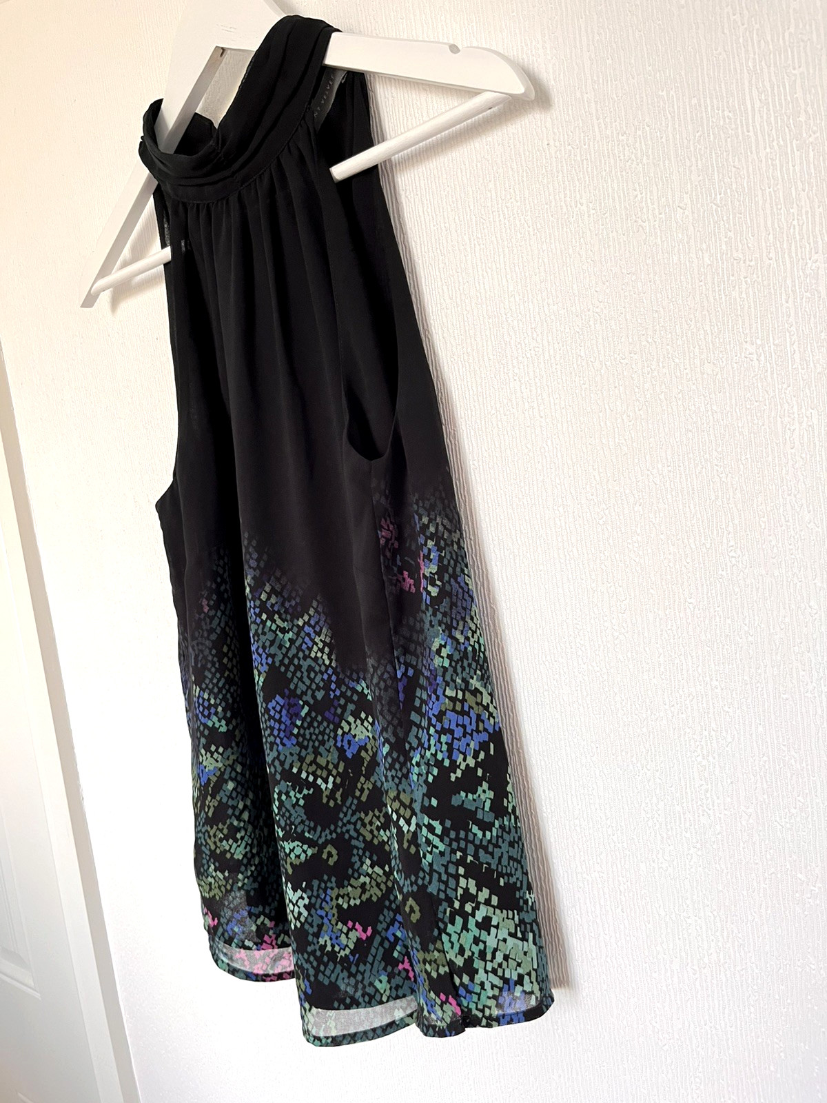 MINT VELVET ELEGANT OMBRE SNAKE PRINT LUXE FEEL CHIFFON HALTER UK SIZE 10