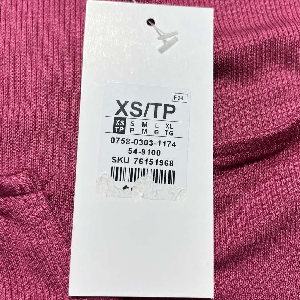 Streetwear Society Womens Ribbed Crop Top Size XS China Rose