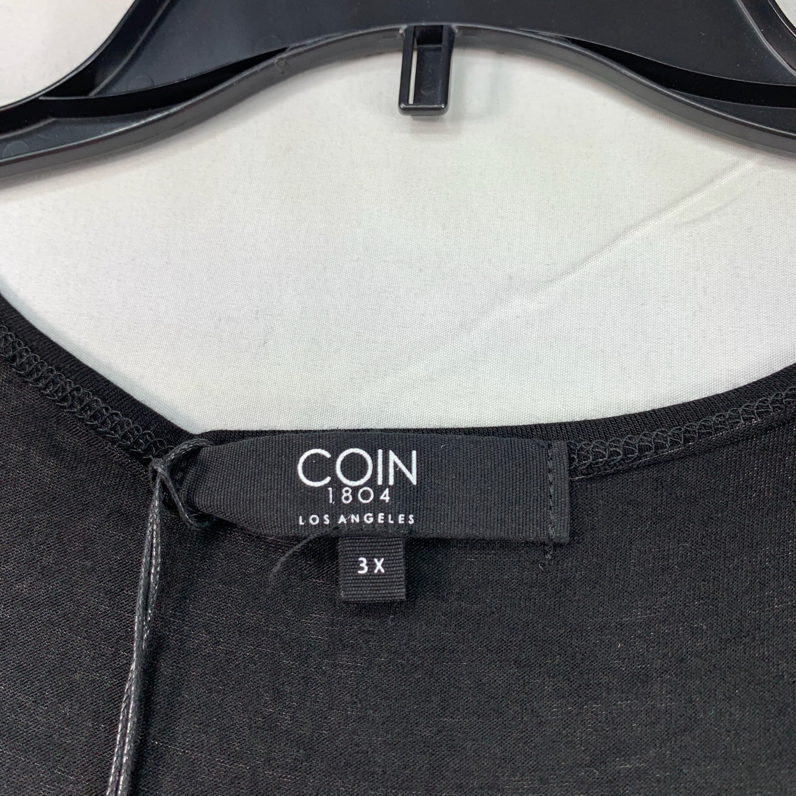Coin 1804 Blouse Womens Size Plus Size 3X Black Sleeveless Stretch New