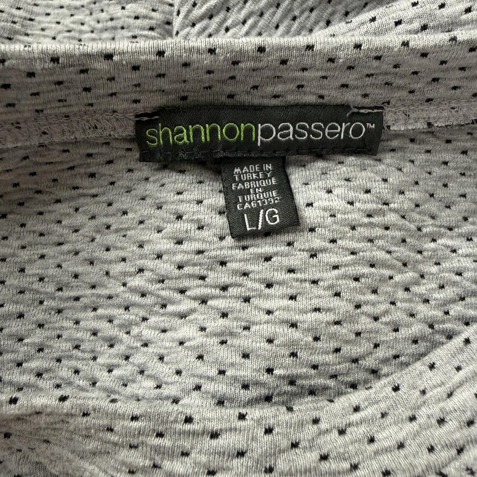 Shannon Passero Tunic Top Womens L Gray Pockets Heavy Weight Knit Relaxed