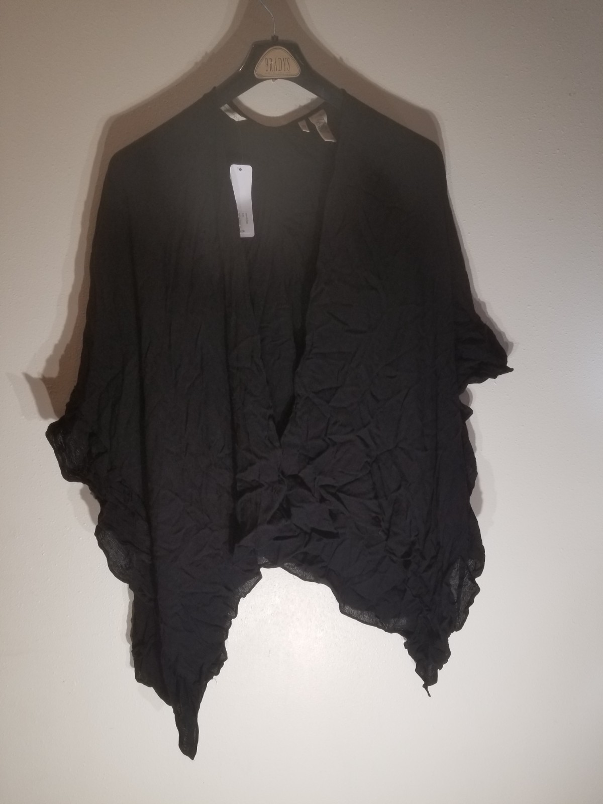 Soft Surroundings Ciera Ruffle Ruana Black One Size New With Tags $69