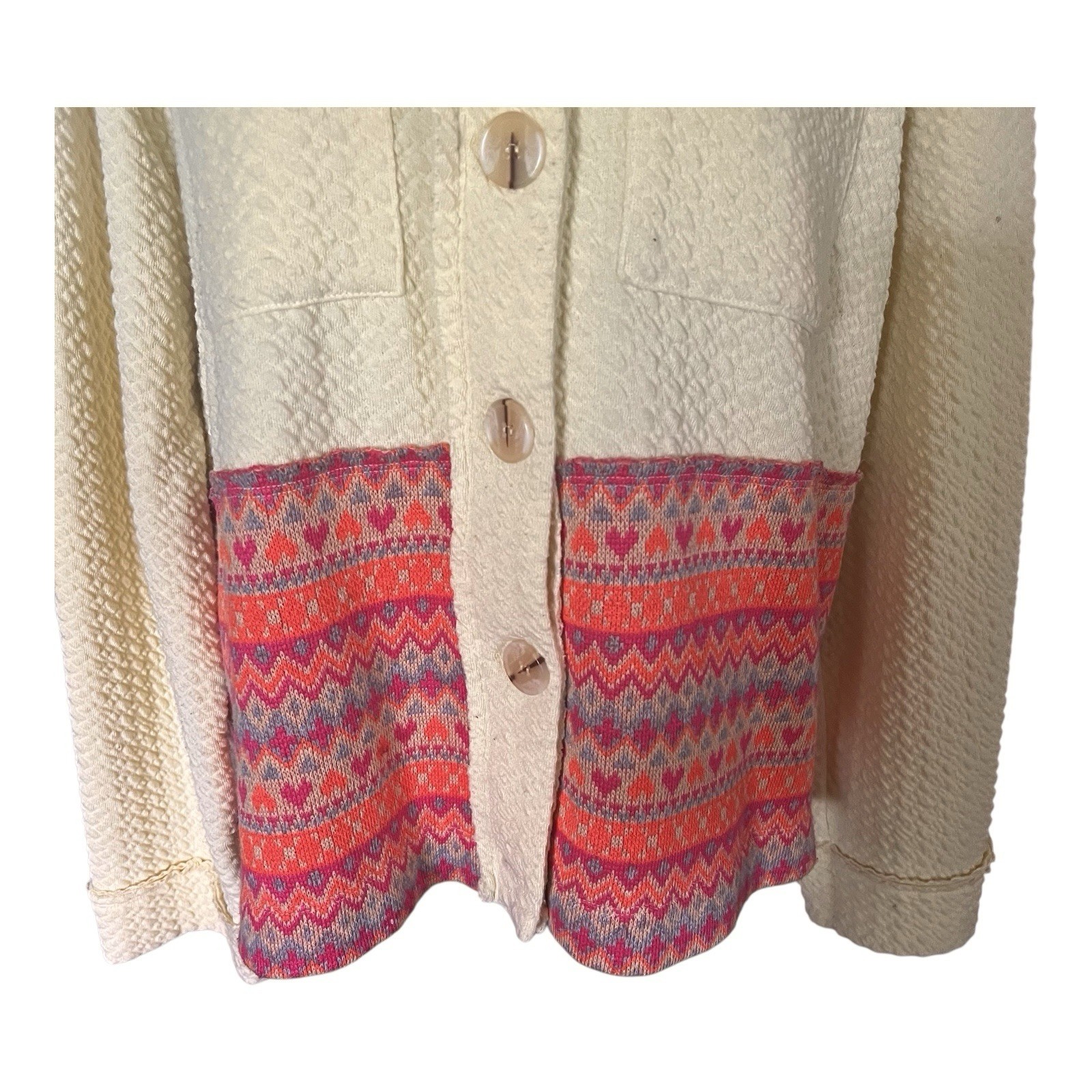 GiGiO Plus Soft and Thick Button front textured Jacket Top. Size 2XL.