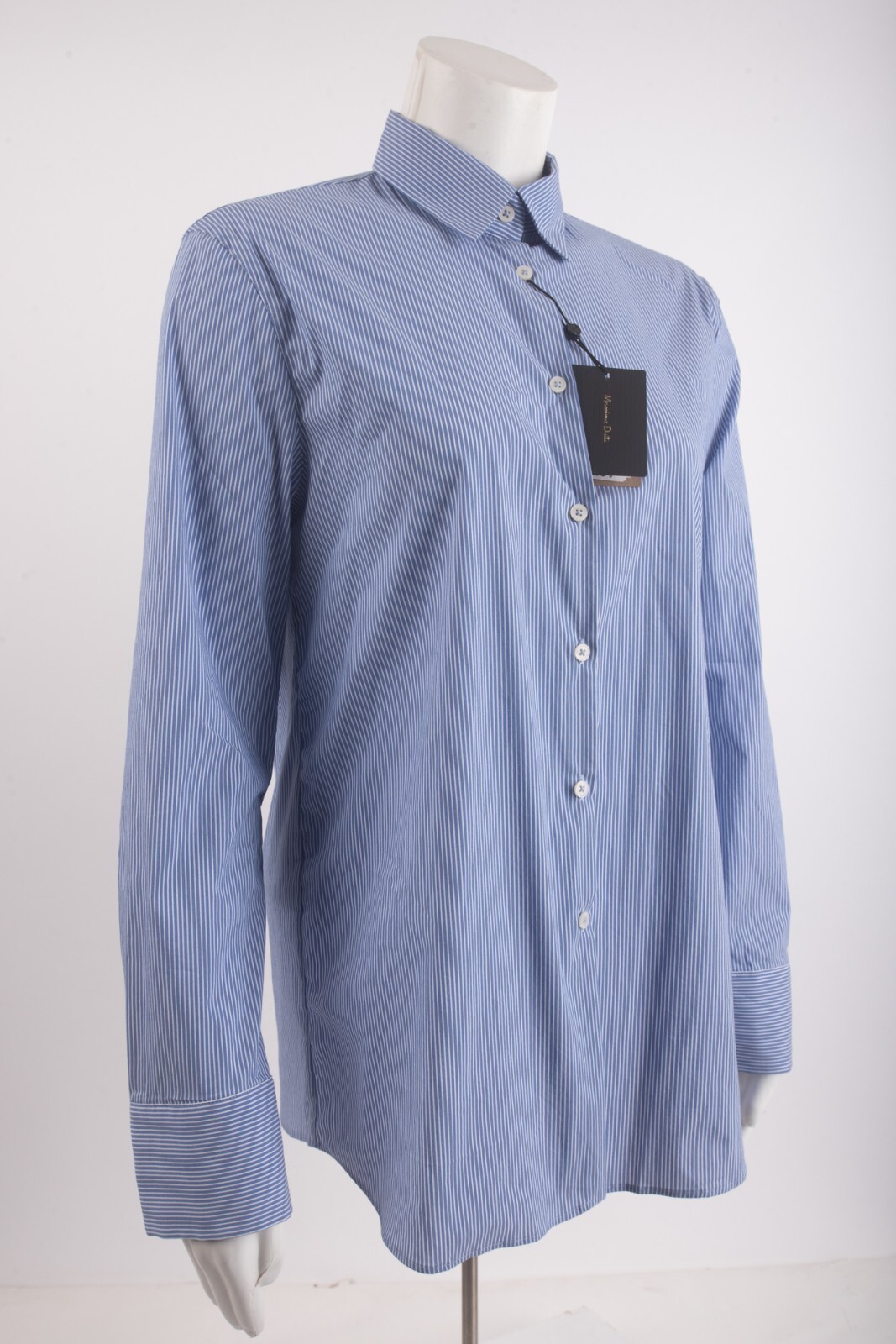 Massimo Dutti Womens Blouse Top Shirt Size XS Blue White Striped 5165/764 NWT