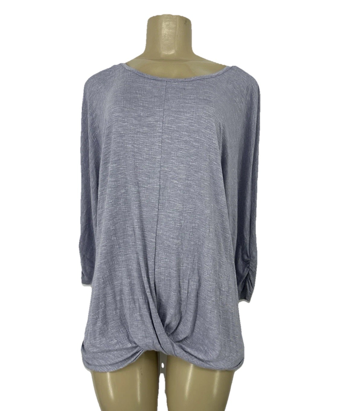 NEW Alyx XL Women Pullover Front Twist Top Knit 3/4 Sleeve Round Neck ER5
