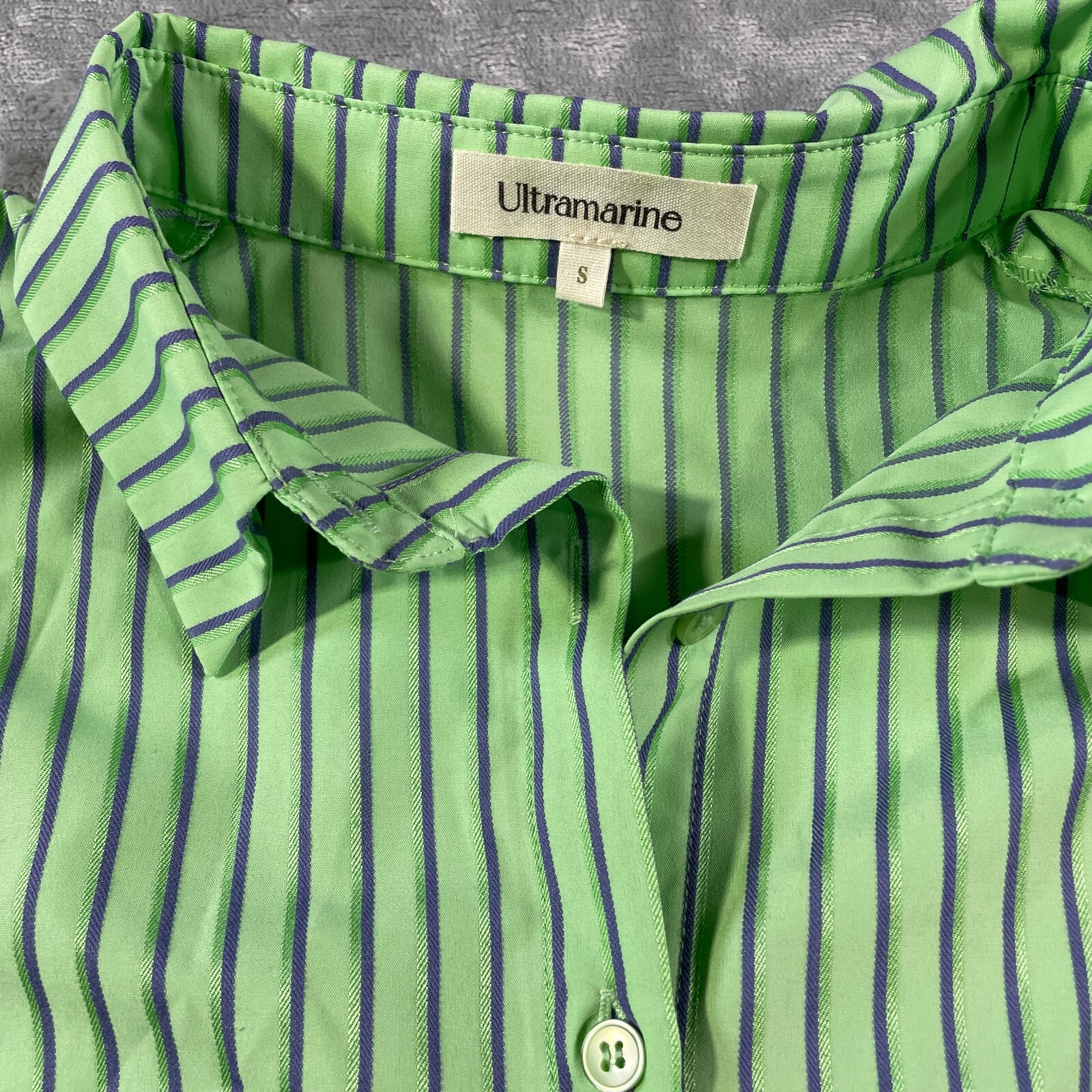 Ultramarine Popover Shirt Womens Small Green Boho Casual Resort Preppy Casual