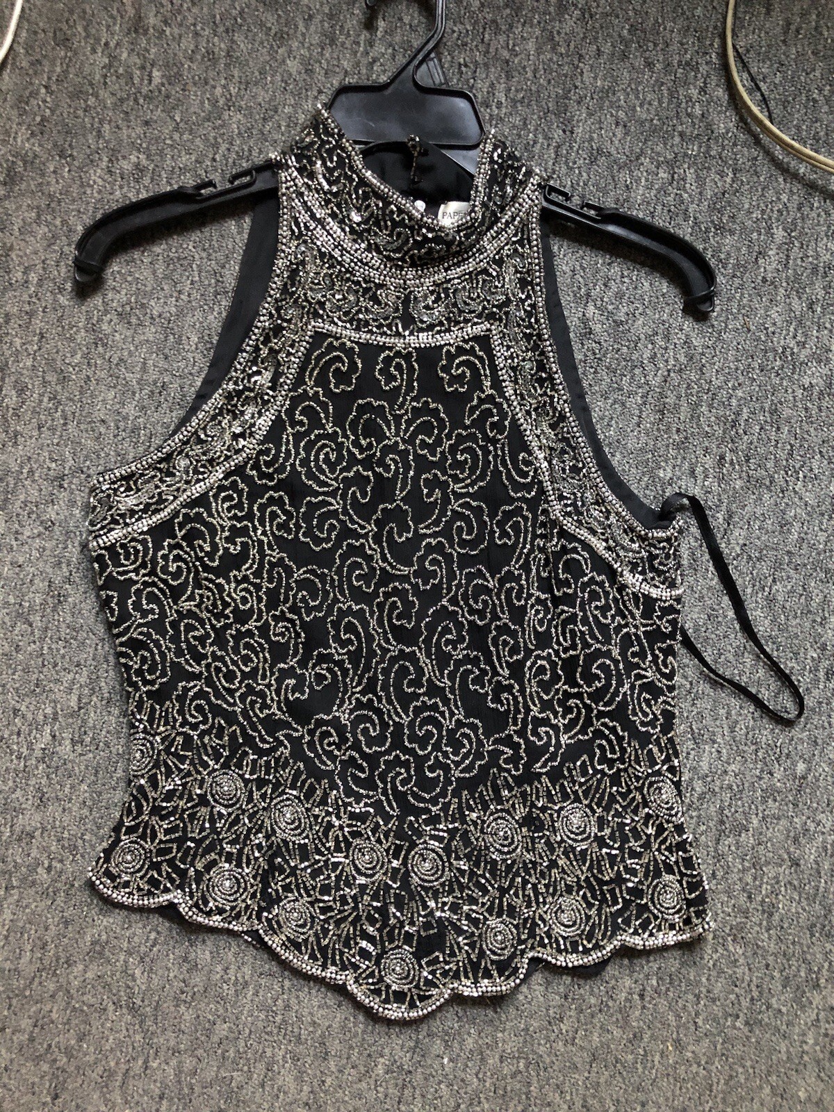 Papéll Boutique Beaded Evening Top