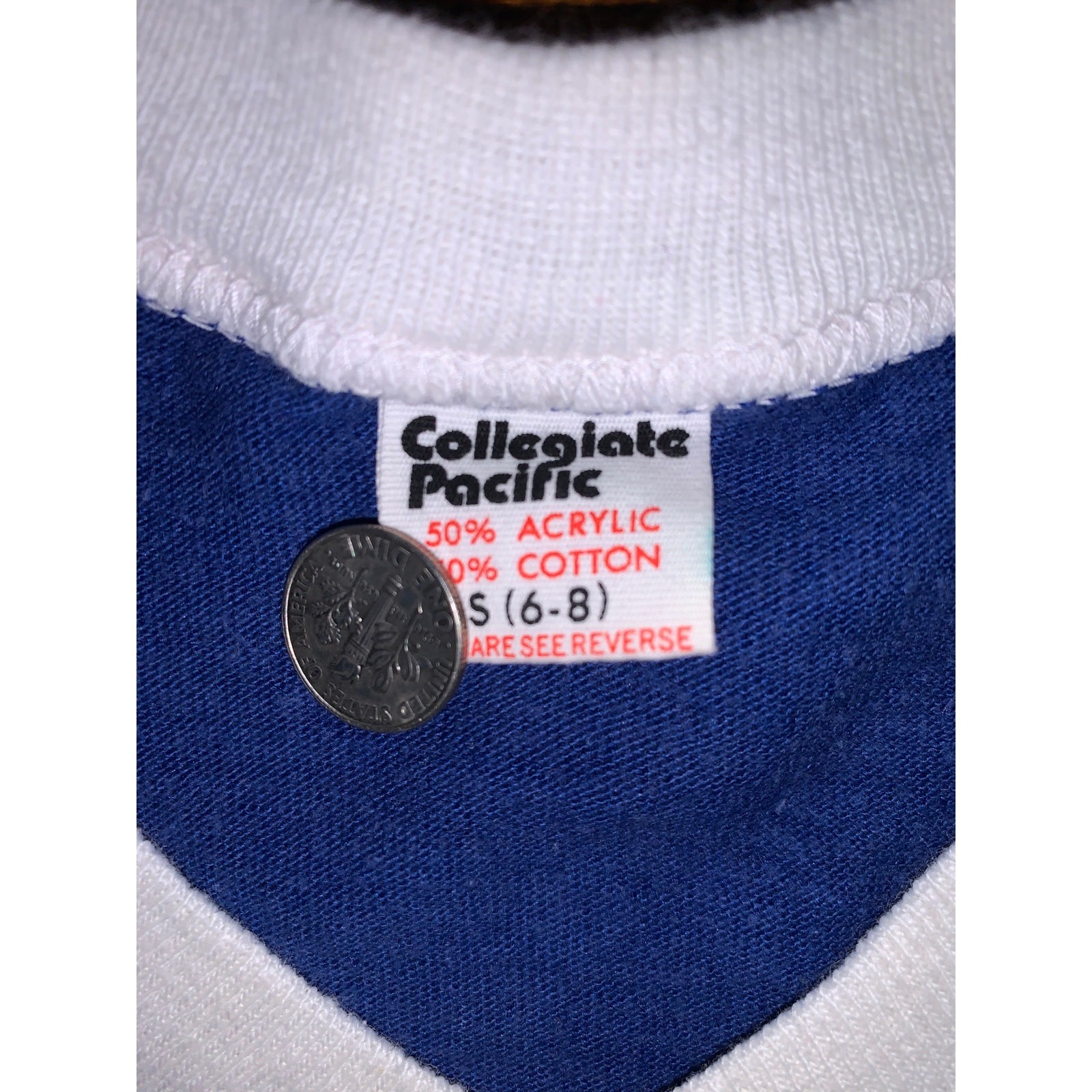 Vintage San Francisco Baby Tee Ringer Shirt XXS USA Collegiate Pacific 70s 80s