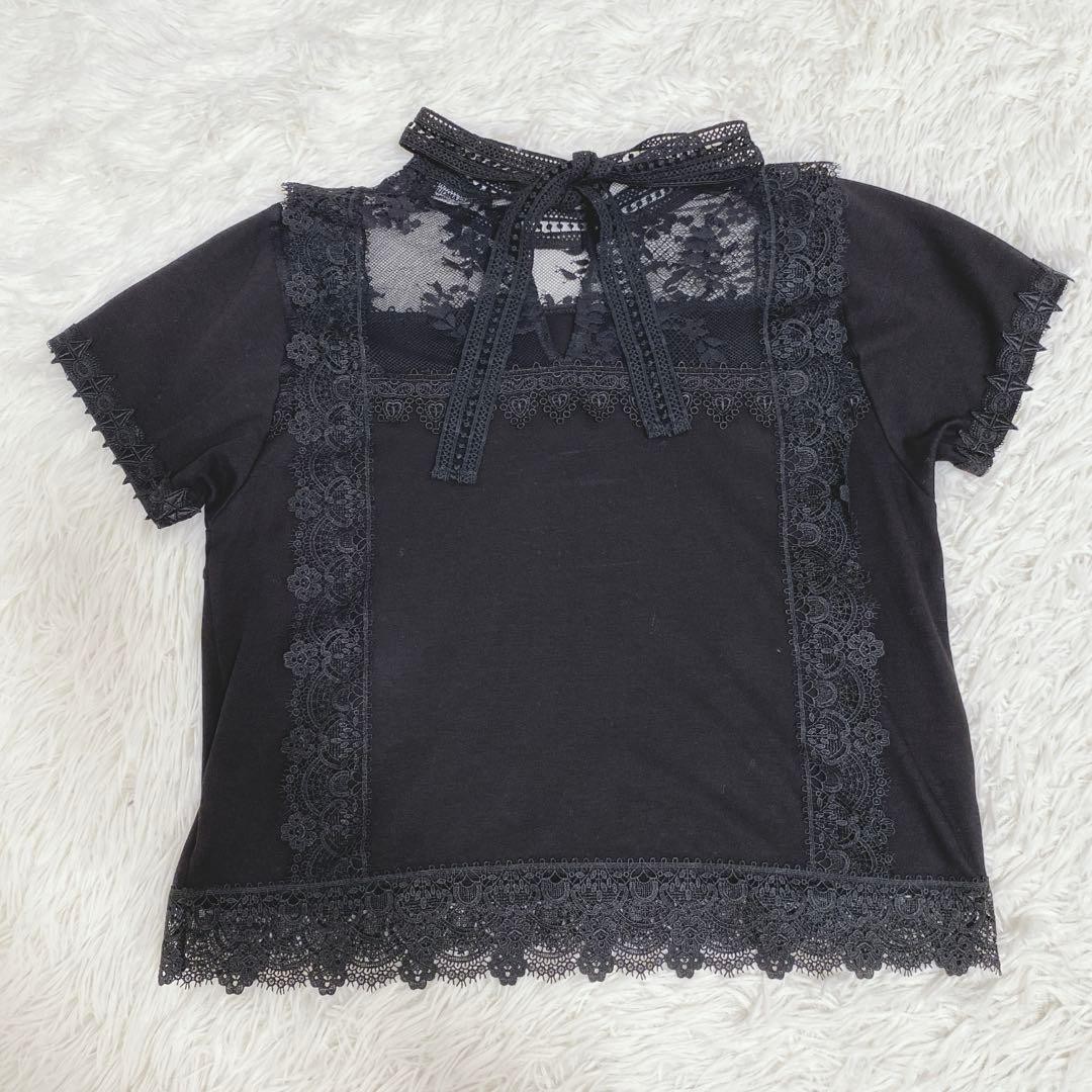 Hysteric Glamour WITCH GIRL Lace Ribbon T-Shirt Black Free Size Y2K Gothic