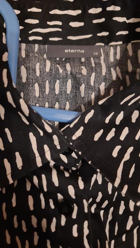 Women Eterna shirt black cotton XS-S