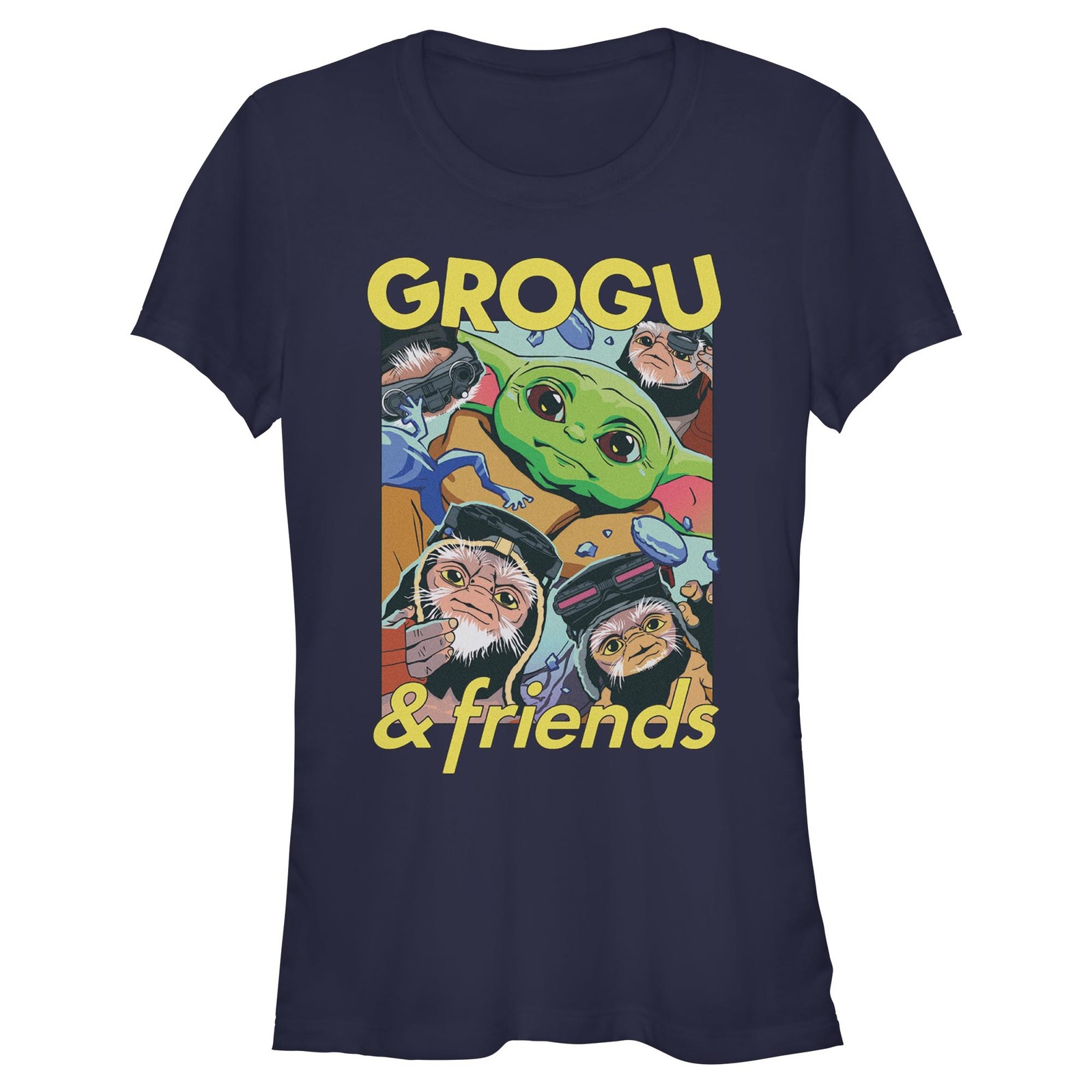 Junior’s Star Wars: The Mandalorian and Grogu The Child And Friends Collage T-Sh