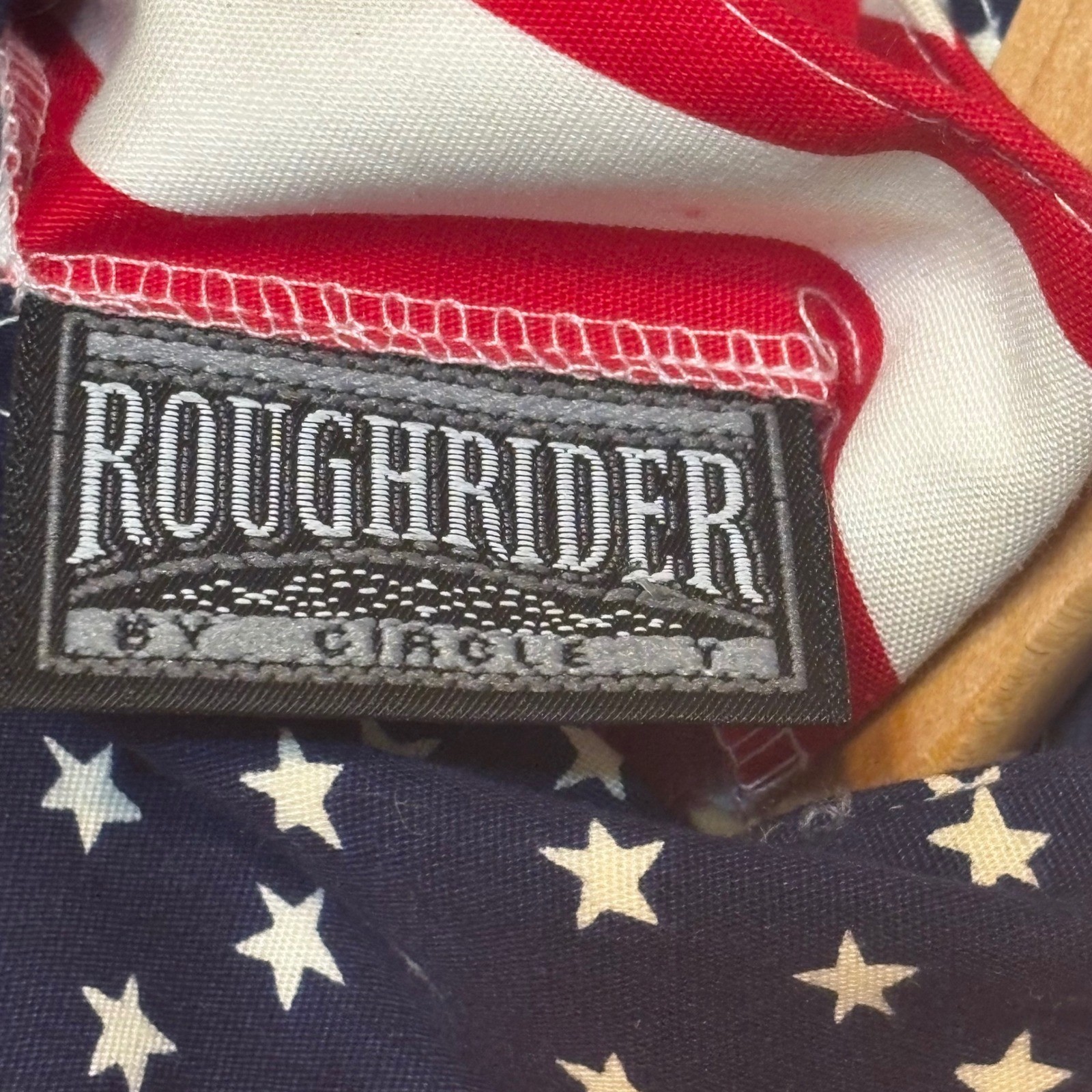 Vintage Roughrider CircleT American Flag Western Shirt Stars & Bars Patriotic 5