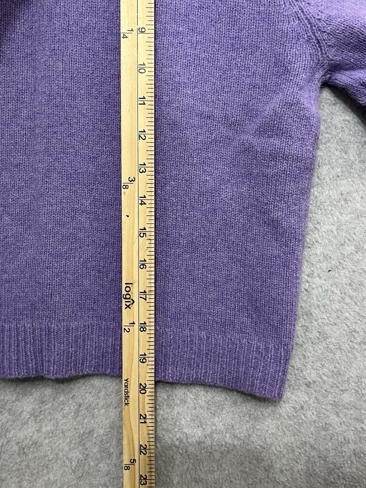 Moda InternatIonal Cardigan Top Women’s M Purple Knit Wool Rabbit Blend Cozy