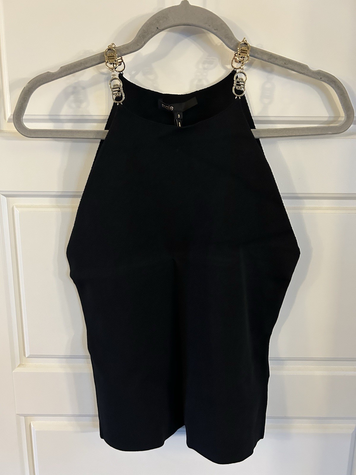 Maje Women’s Lux Tank 223 Morisson Size 3 Noir $235