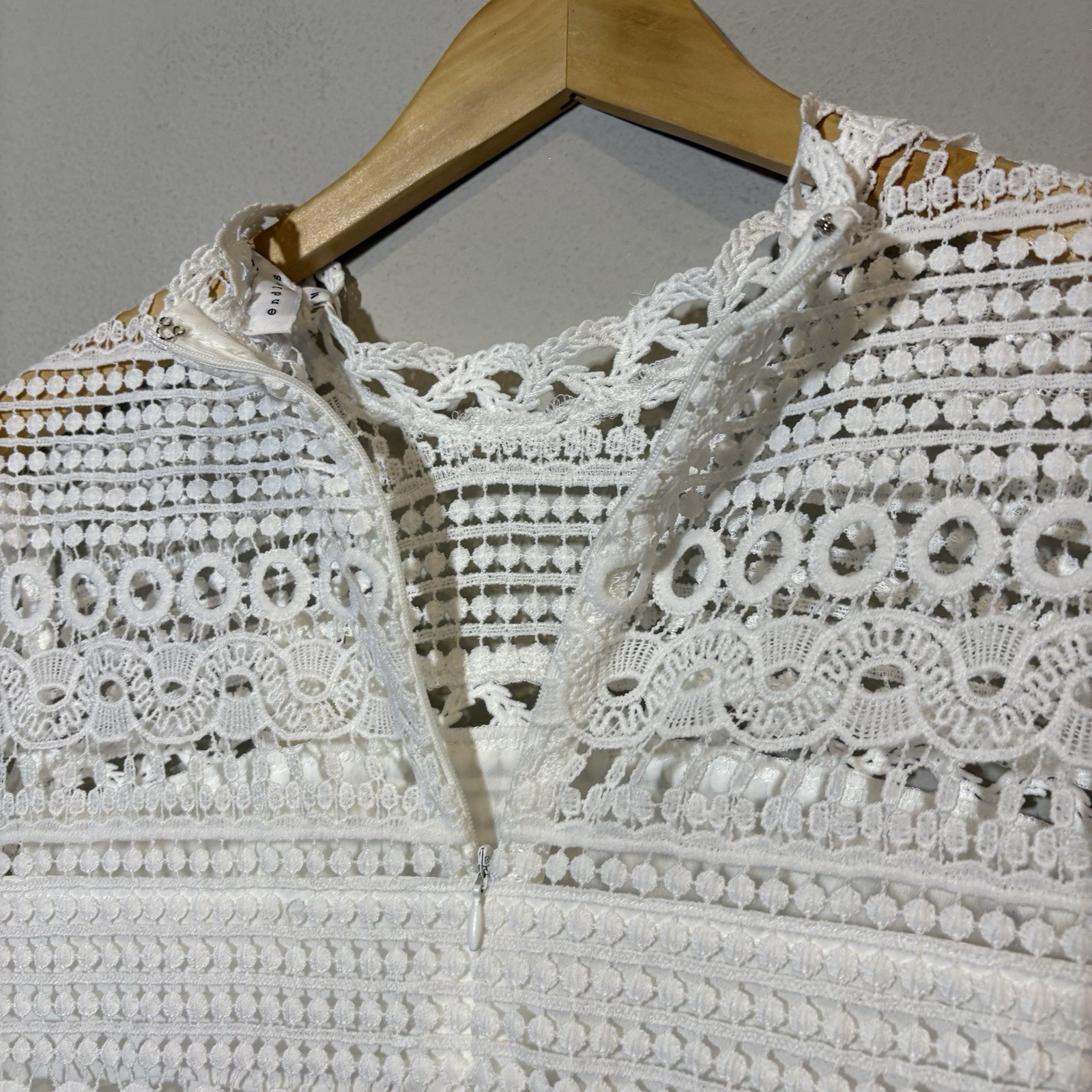 Endless Rose Oaklynn Tunic White Palms In Paradise Lace Size M Boho Knit Women’s