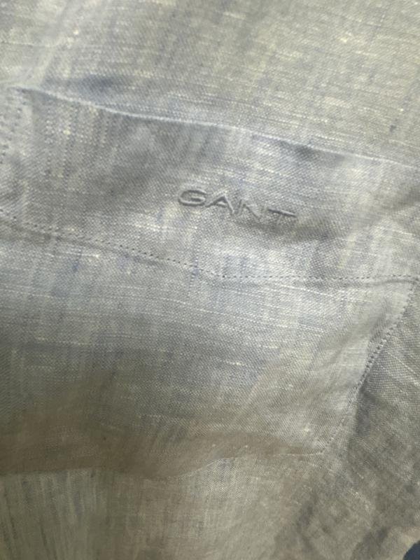 Women Gant Shirt Blue Linen 46 / 3XL / 54