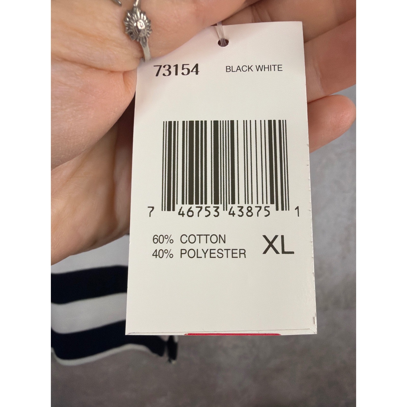 NWT Y2K Erika & Co Womens XL Black White Striped Lace Up Henley Short Sleeve Top