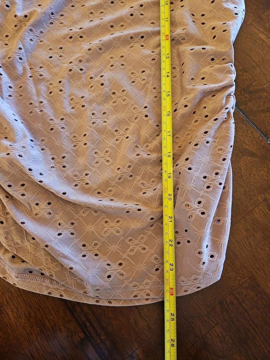 NWT Emery Rose Womens Mauve Eyelet Tank Top Size XL