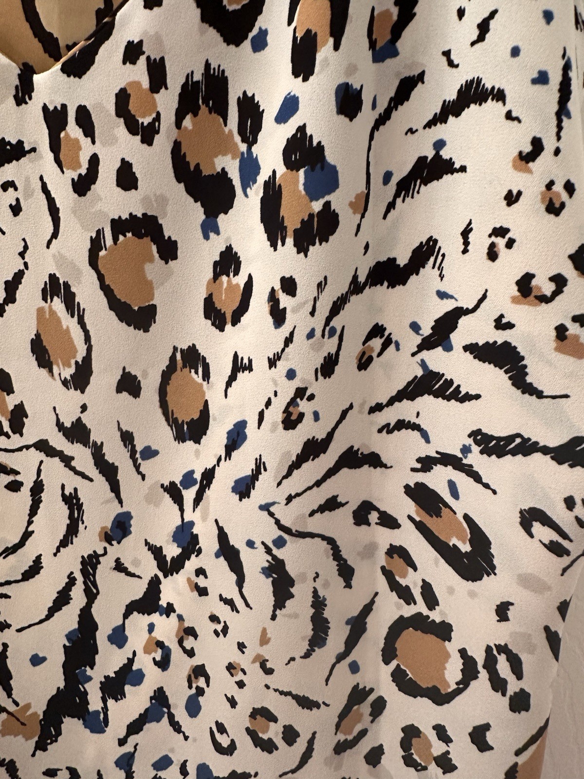 WHBM Leopard Print Camisole. Size M. Reversible. Tan & Black. White, Black &Blue