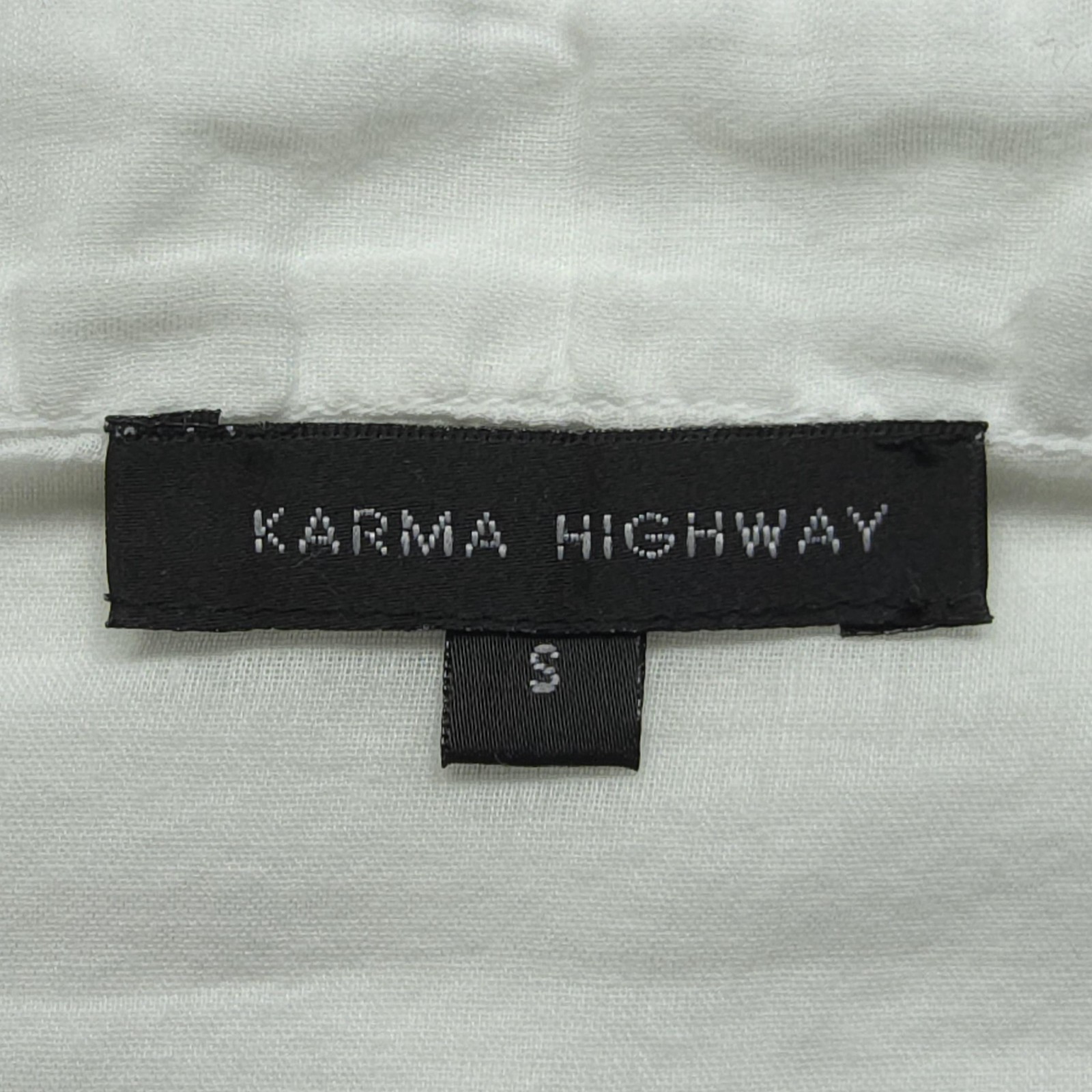 Karma Highway Womens Top Small White Embroidered Tunic Blouse Bell Sleeve Boho S