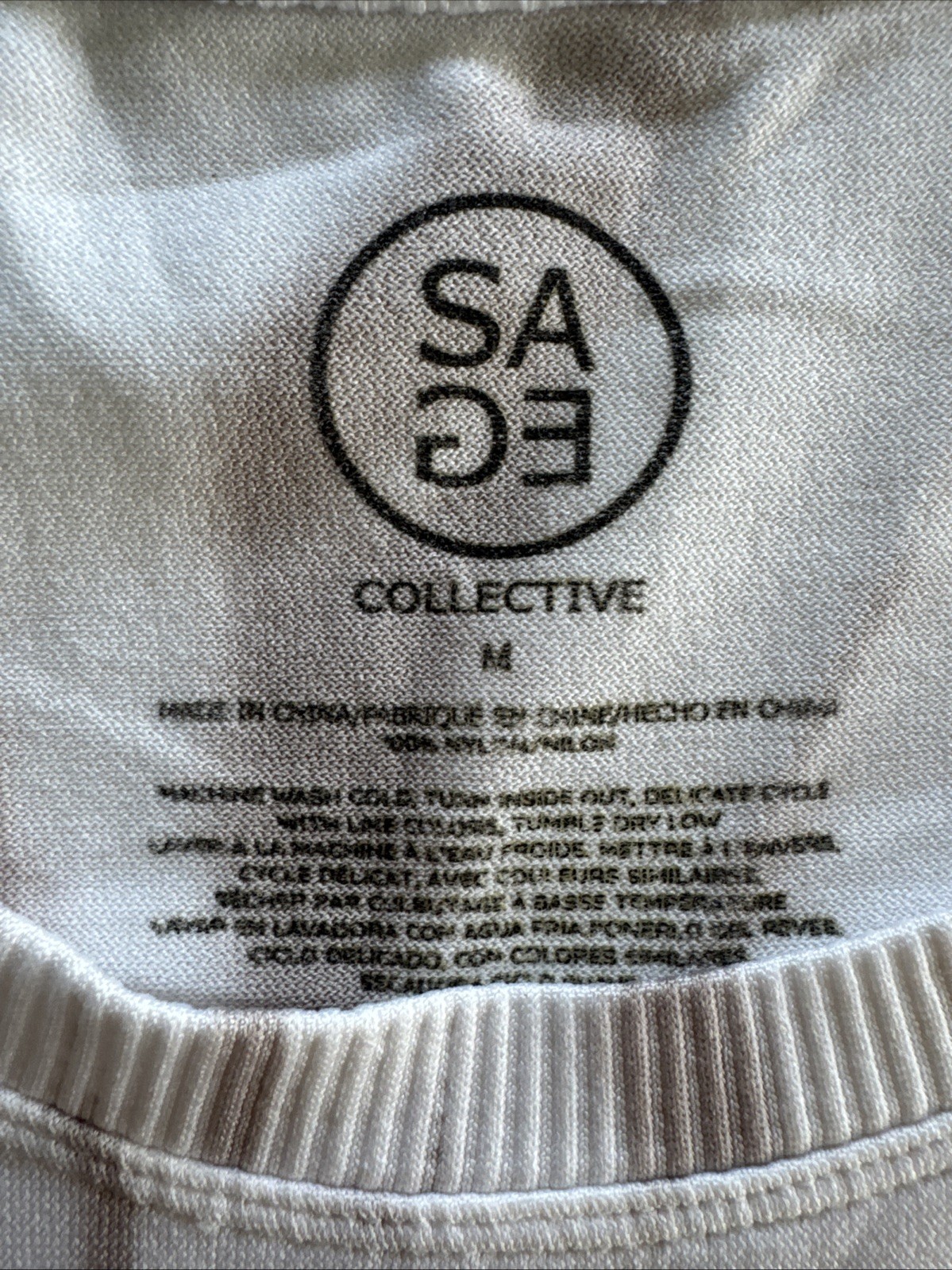 Sage Collective Tank Top Spiral Tie Dye Size M Short Tan Workout Exercise