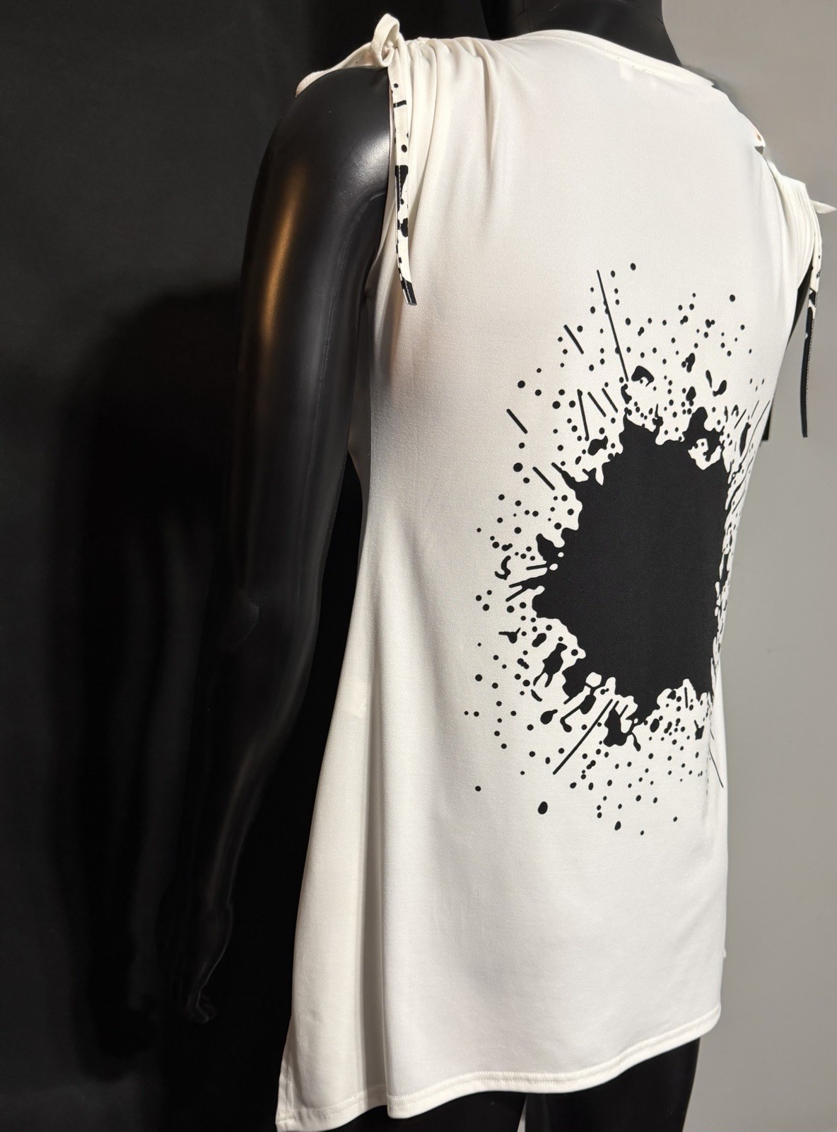 Abstract Art Tunic Patrizia Luca Milano Top Italian Designer, Chic Statement