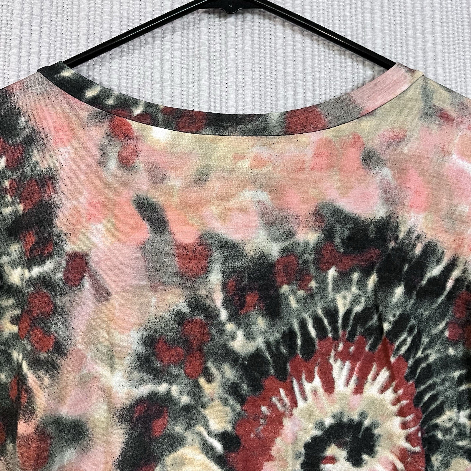 Honeyme Curvy V-neck Pullover Tunic Top Womens XXXL Abstract Autumn Colors